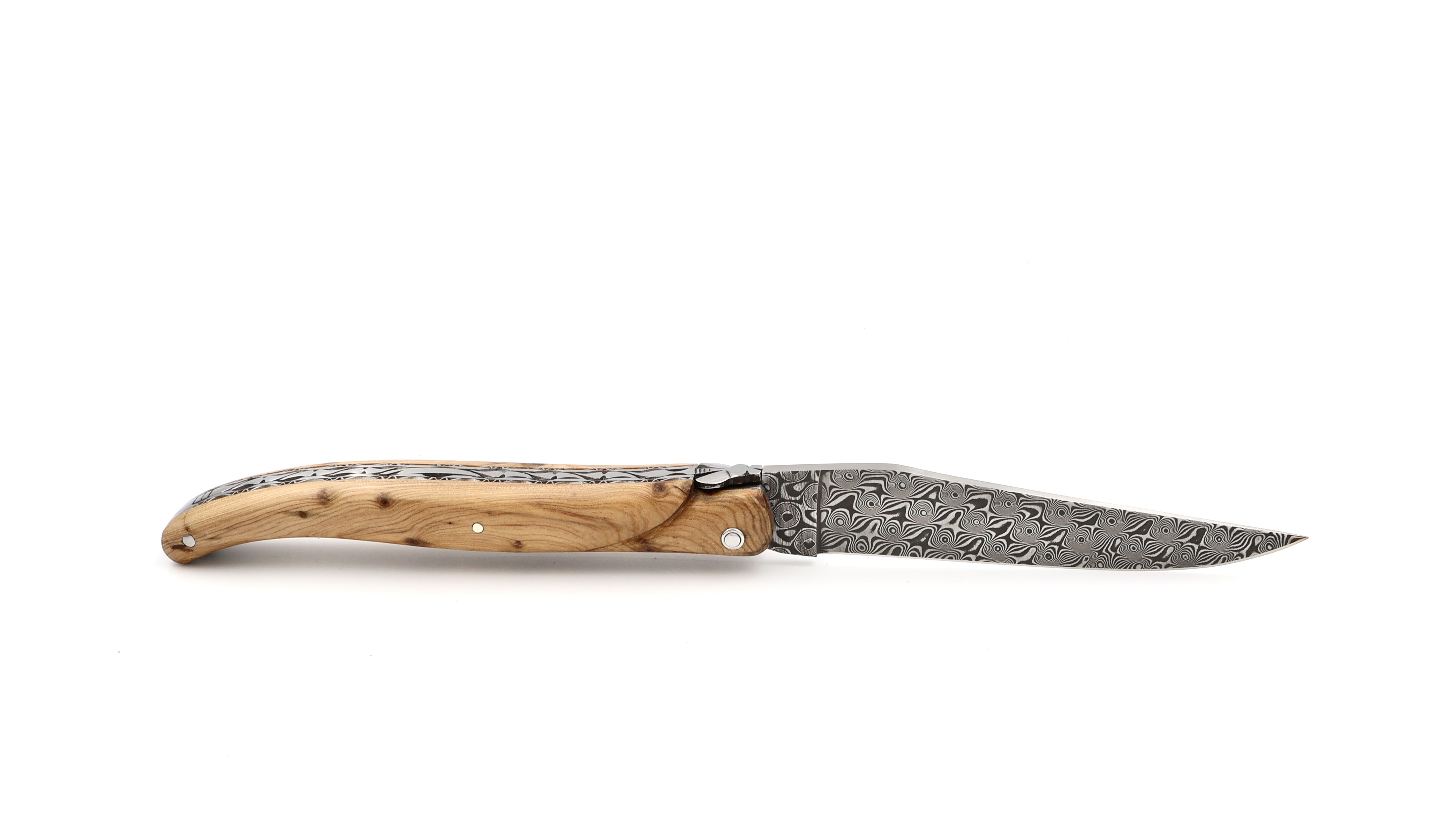 Laguiole en Aubrac DSC®  Rosendamast Wacholder massiv Doppelplatine 12 cm  