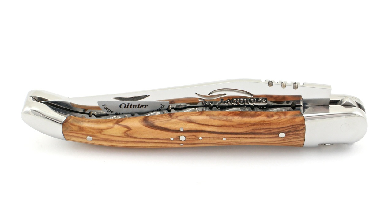 Honoré Durand Laguiole Doppelplatine Olive poliert 12 cm