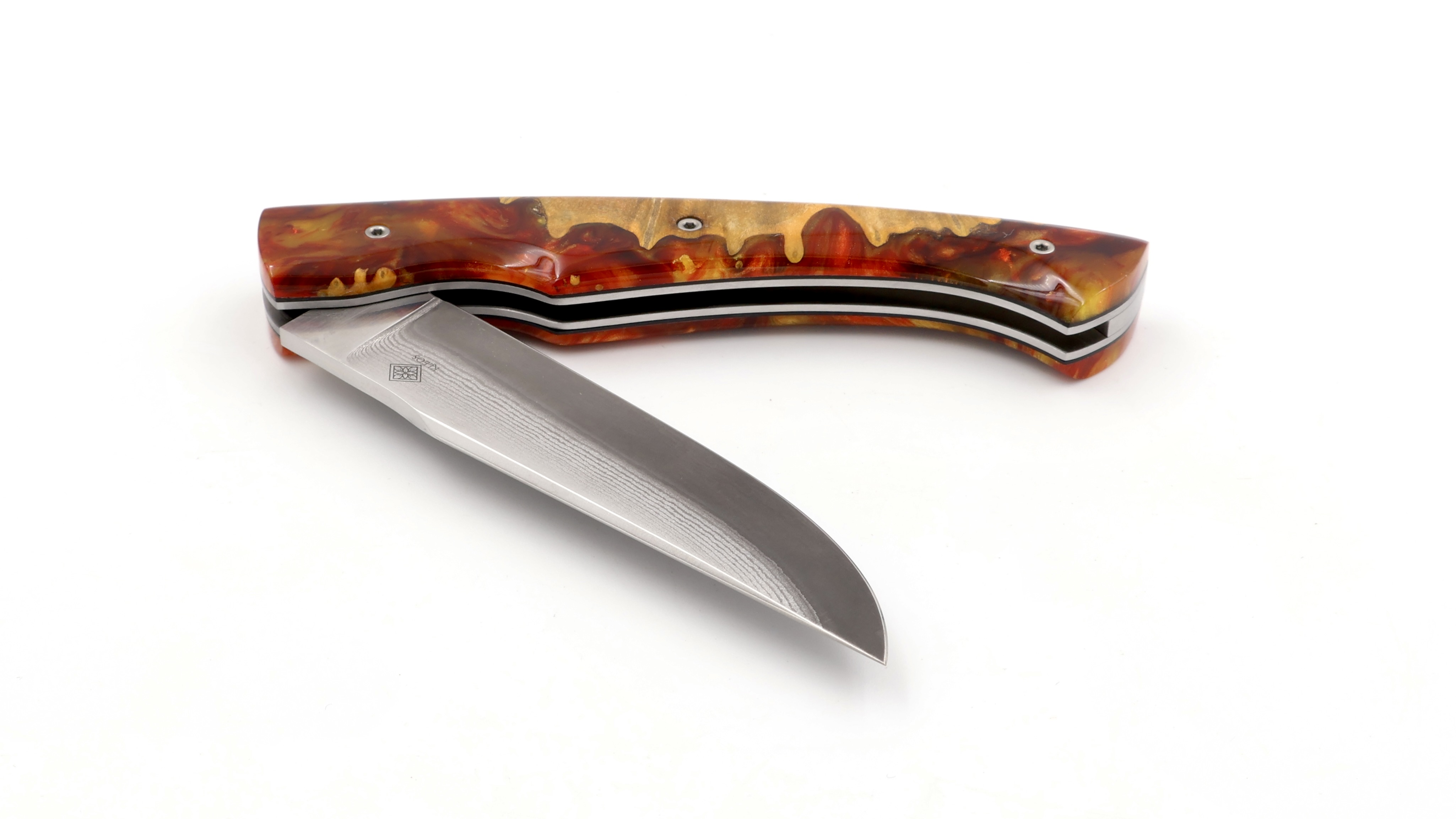 KLEOS Taschenmesser LYKOS Hybrid VG10 Damastklinge  Kopie