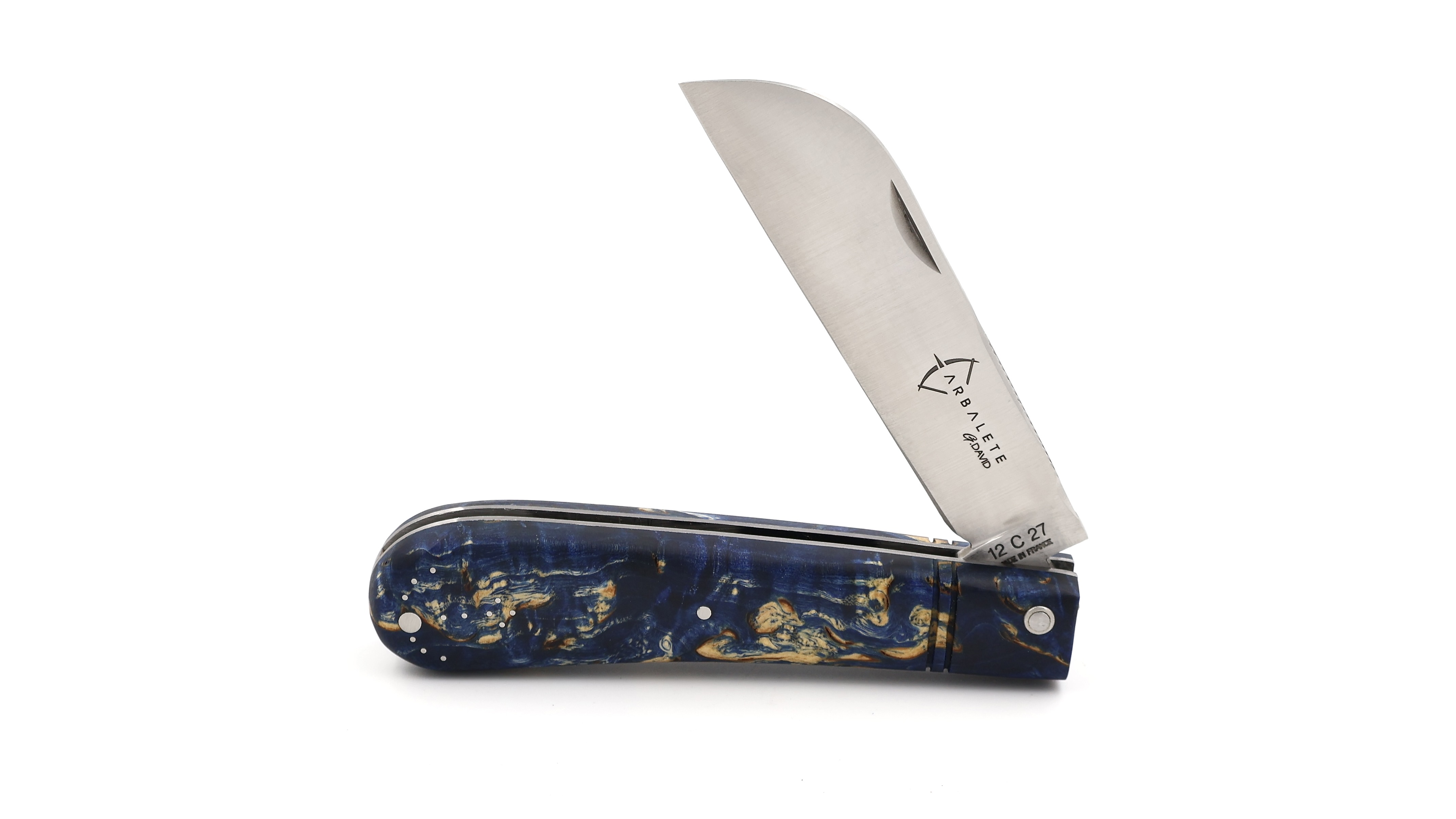 ARBALETE G. David London stabilised birchwood blue 10,5 cm