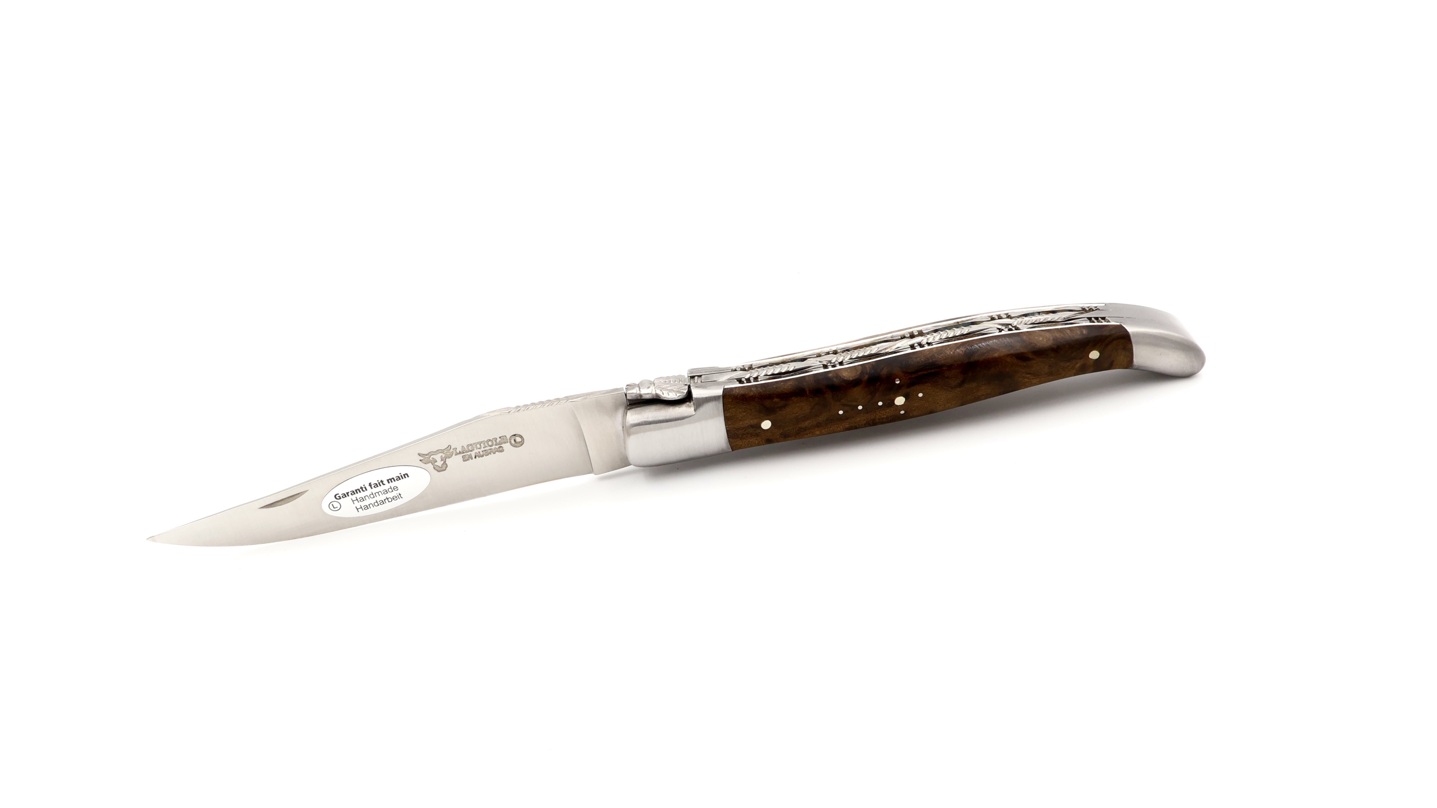 Laguiole en Aubrac Lorbeerholz Doppelplatine 12 cm