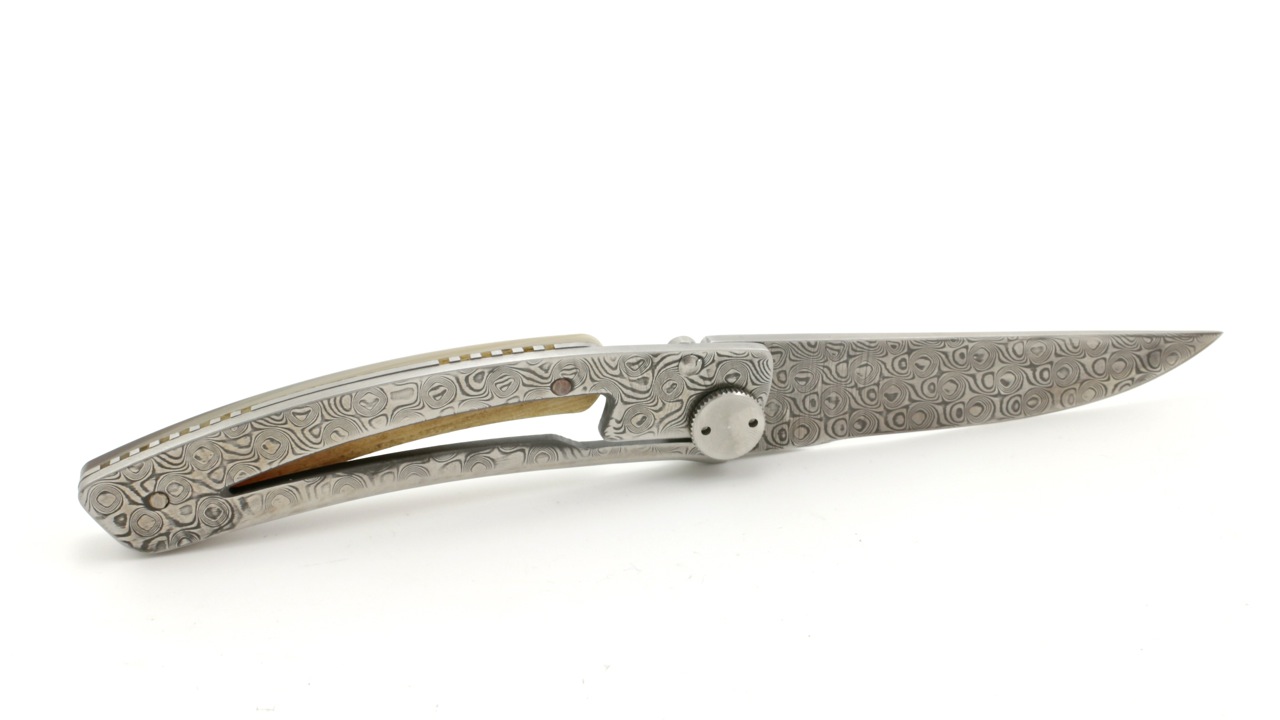 Claude DOZORME Thiers Liner Lock Hornspitze Damast
