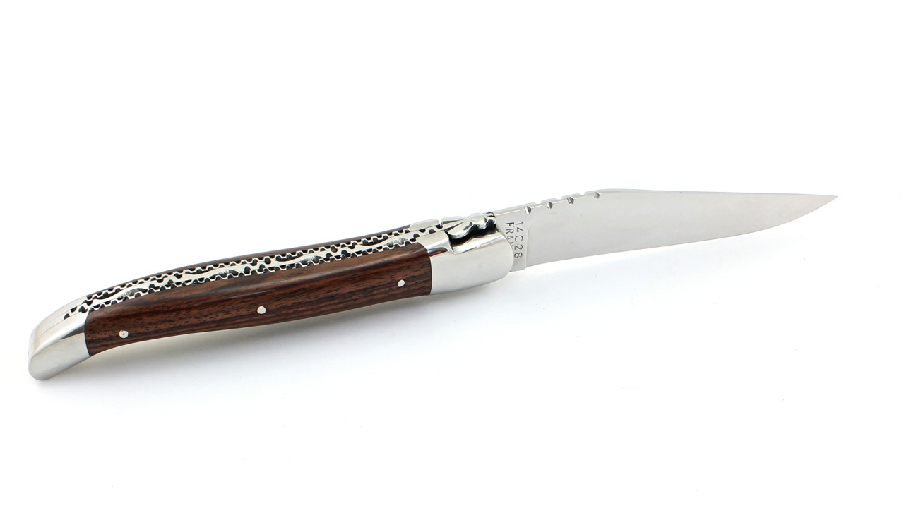Honoré Durand Laguiole  Doppelplatine Veilchenholz poliert 12 cm