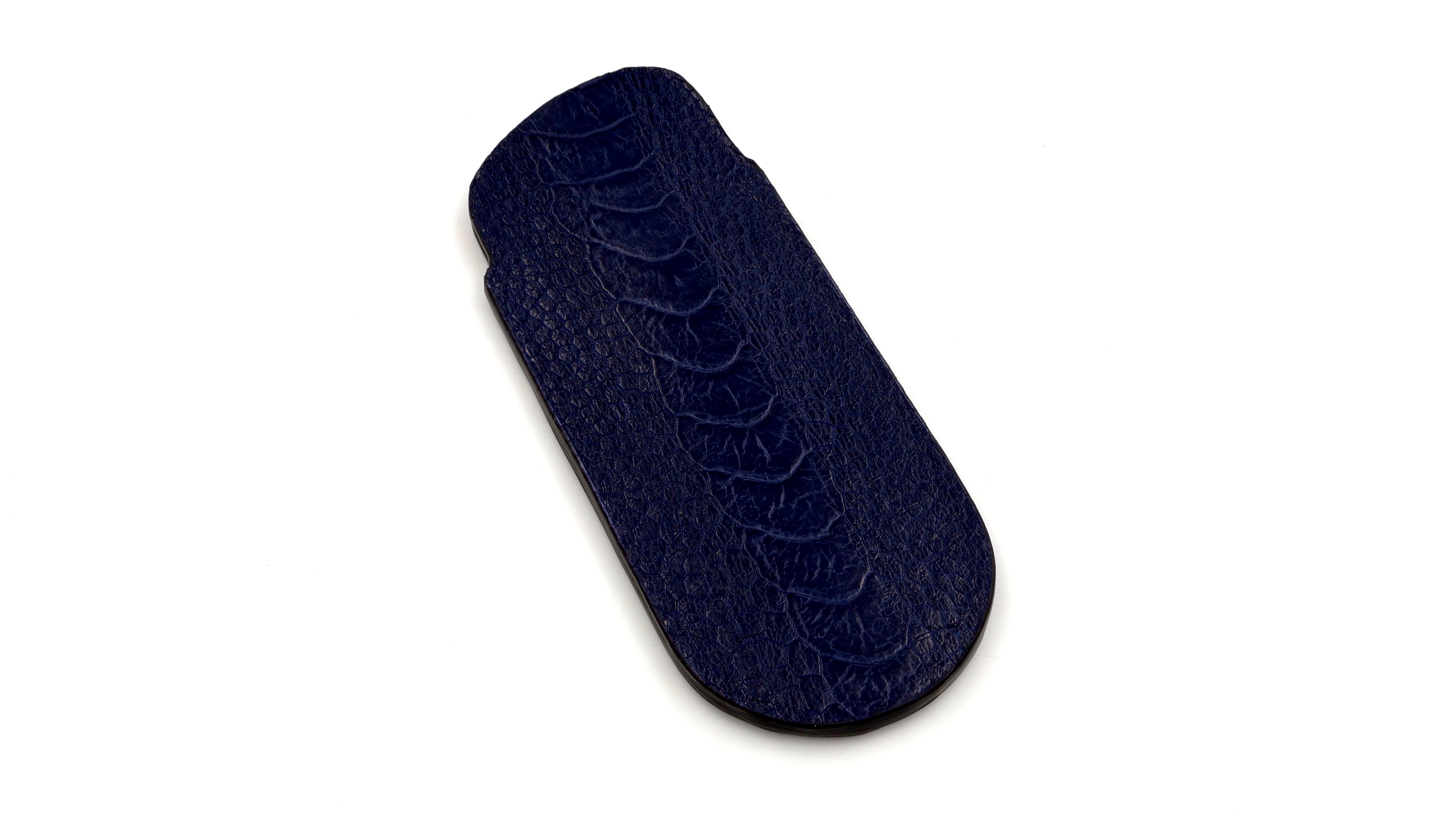 Atelier N°7 Stecketui Straussenbein Leder dunkelblau 14,5 cm  