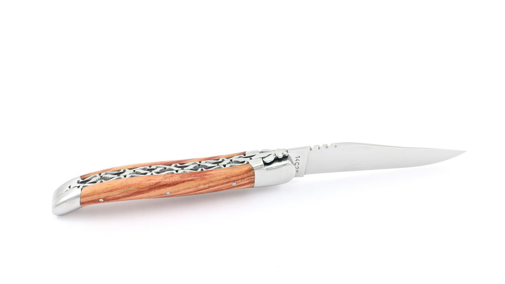 Honoré Durand Laguiole knife Prestige doubleplates Rose wood 14C28 12 cm