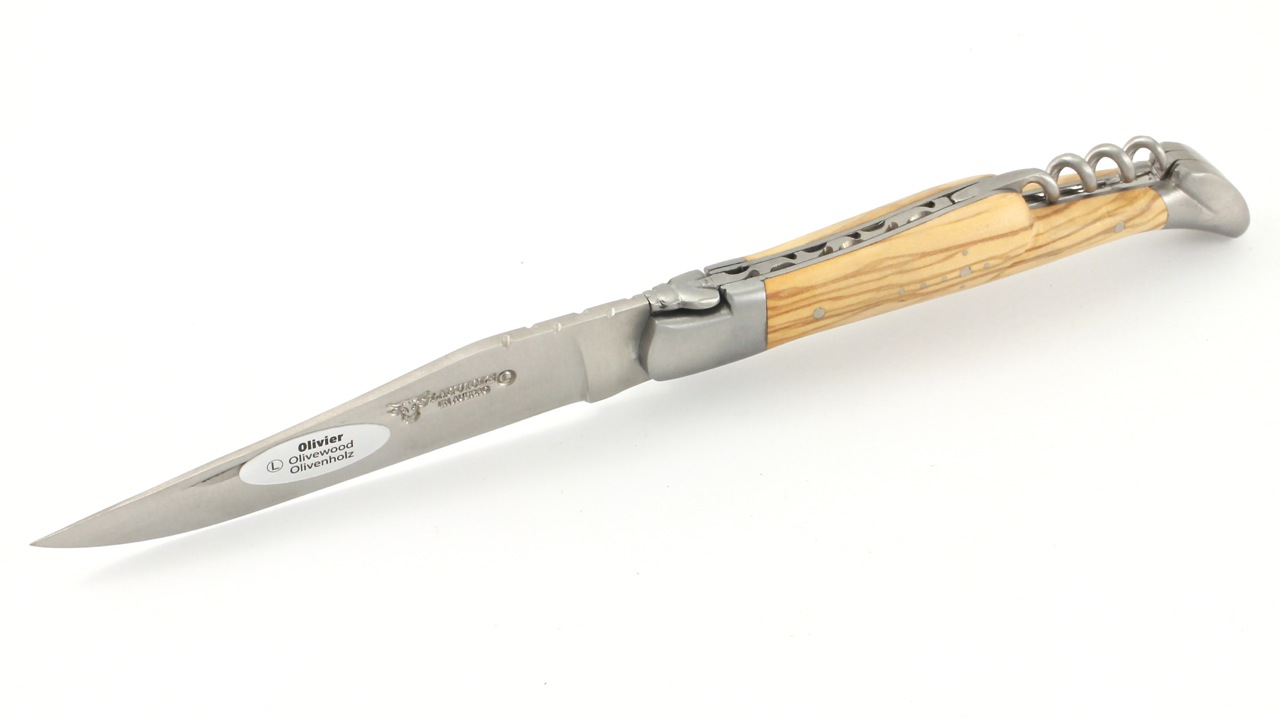 Laguiole en Aubrac Olive mit Korkenzieher 12 cm