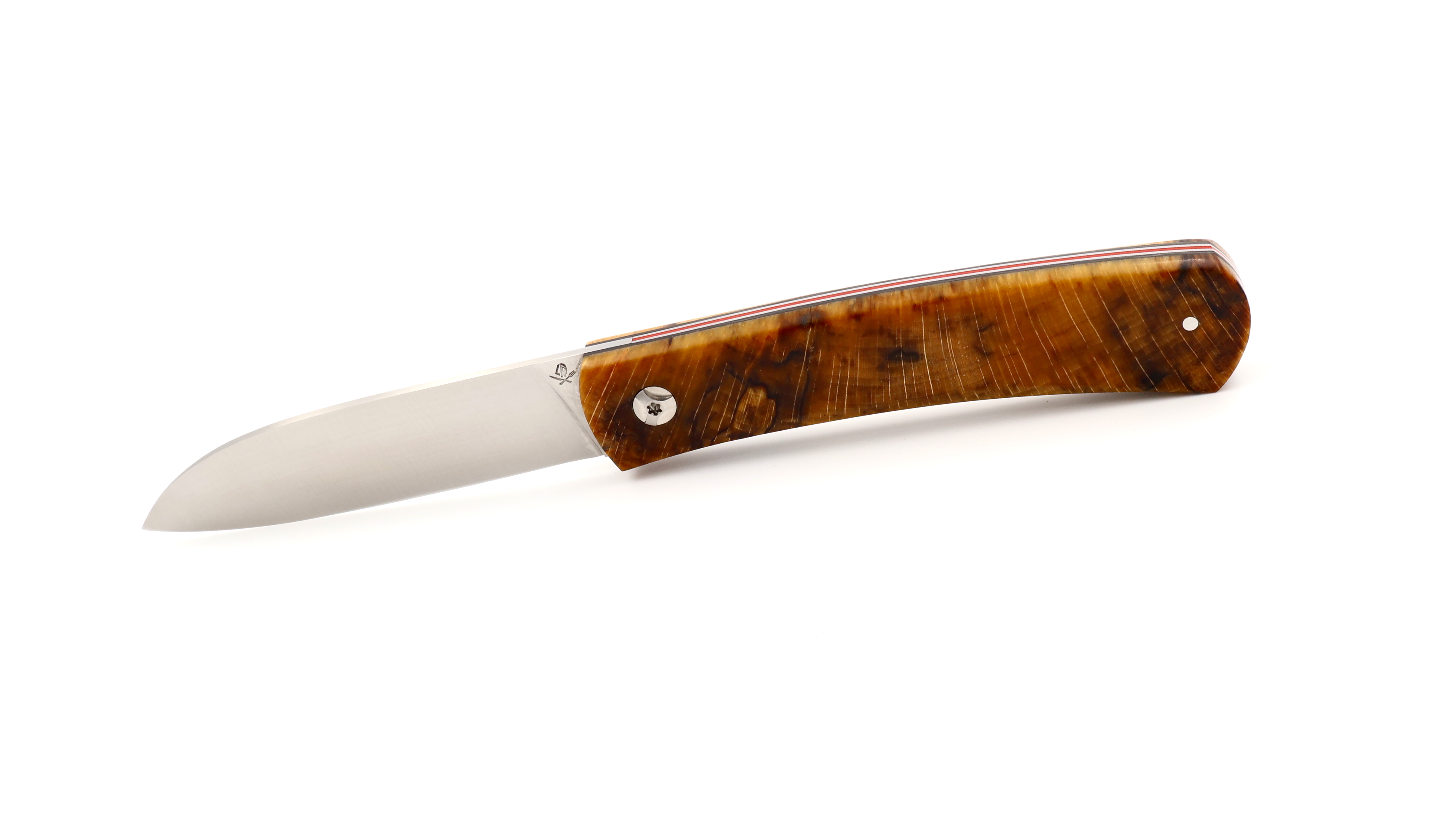 Roland LANNIER Spring Heeled Jack Taschenmesser gestockte Buche