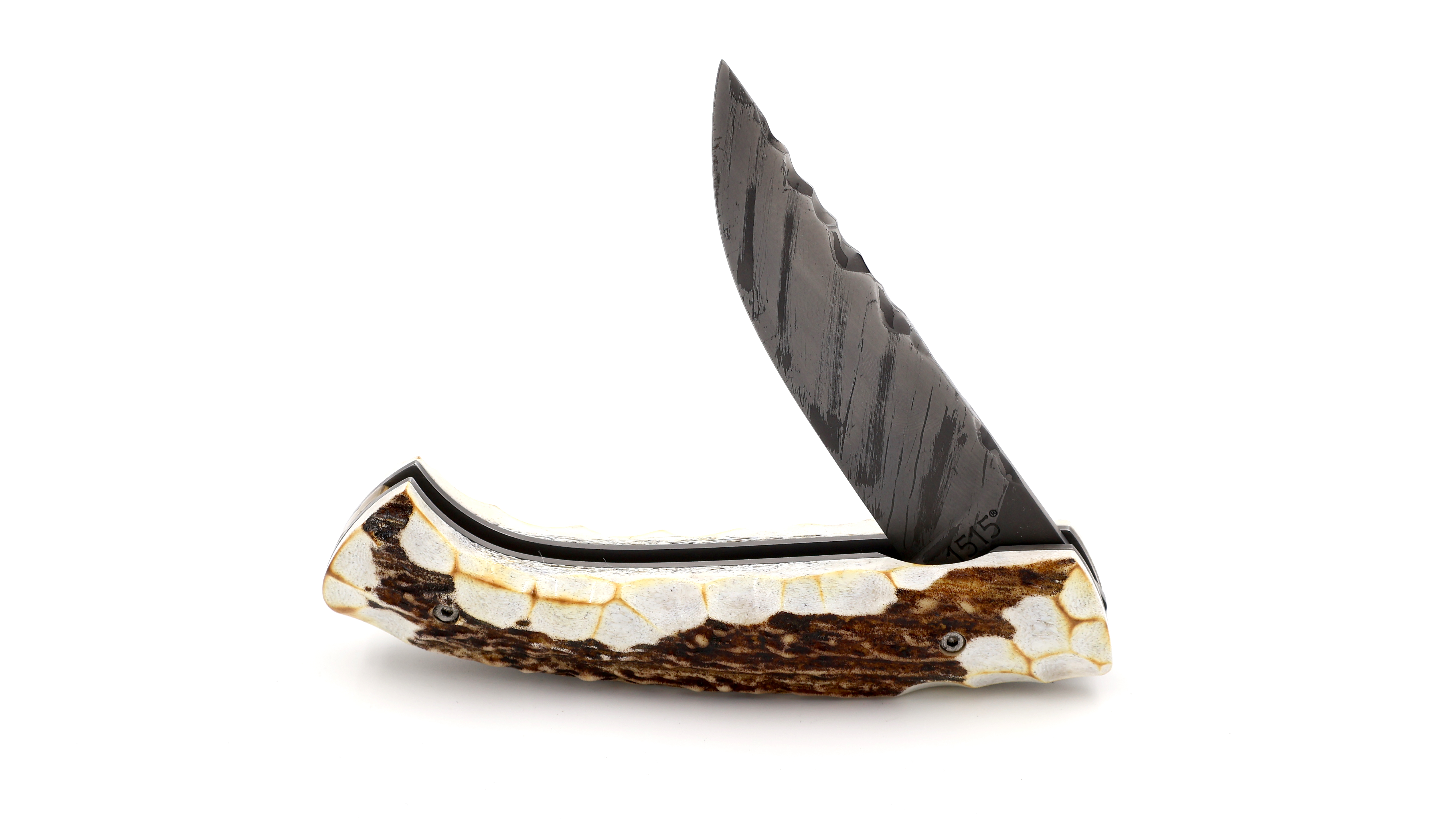 Manu LAPLACE 1515 PRIMITIVE stag horn & oxidised blade