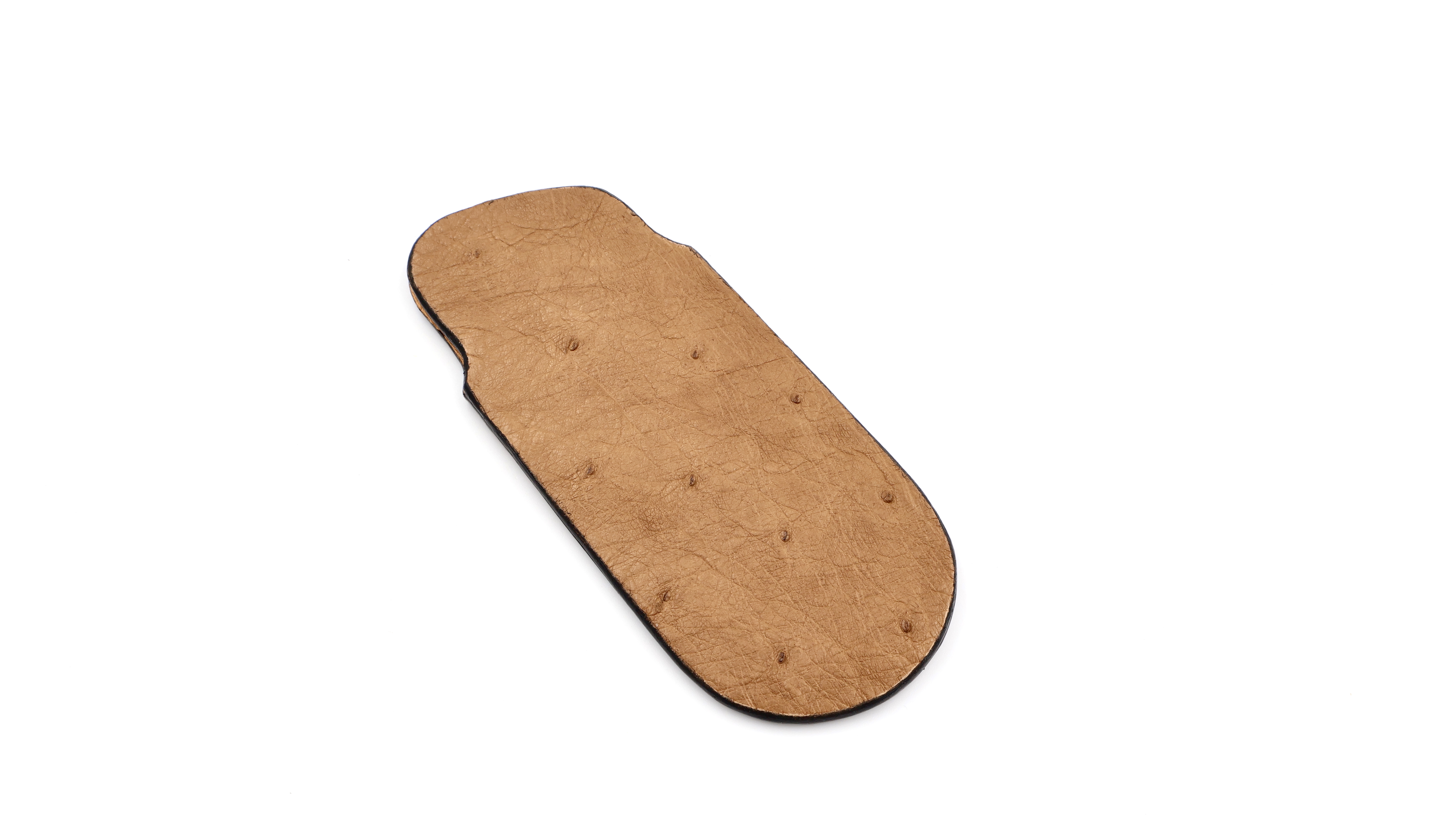 Atelier N°7 ostrich leather leight brown 14,5 cm