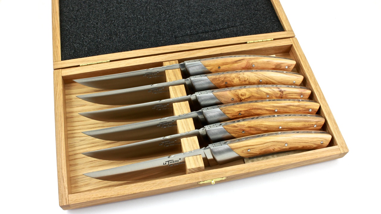 Chambriard  Thiers Steakmesser Set Olive 6-teilig