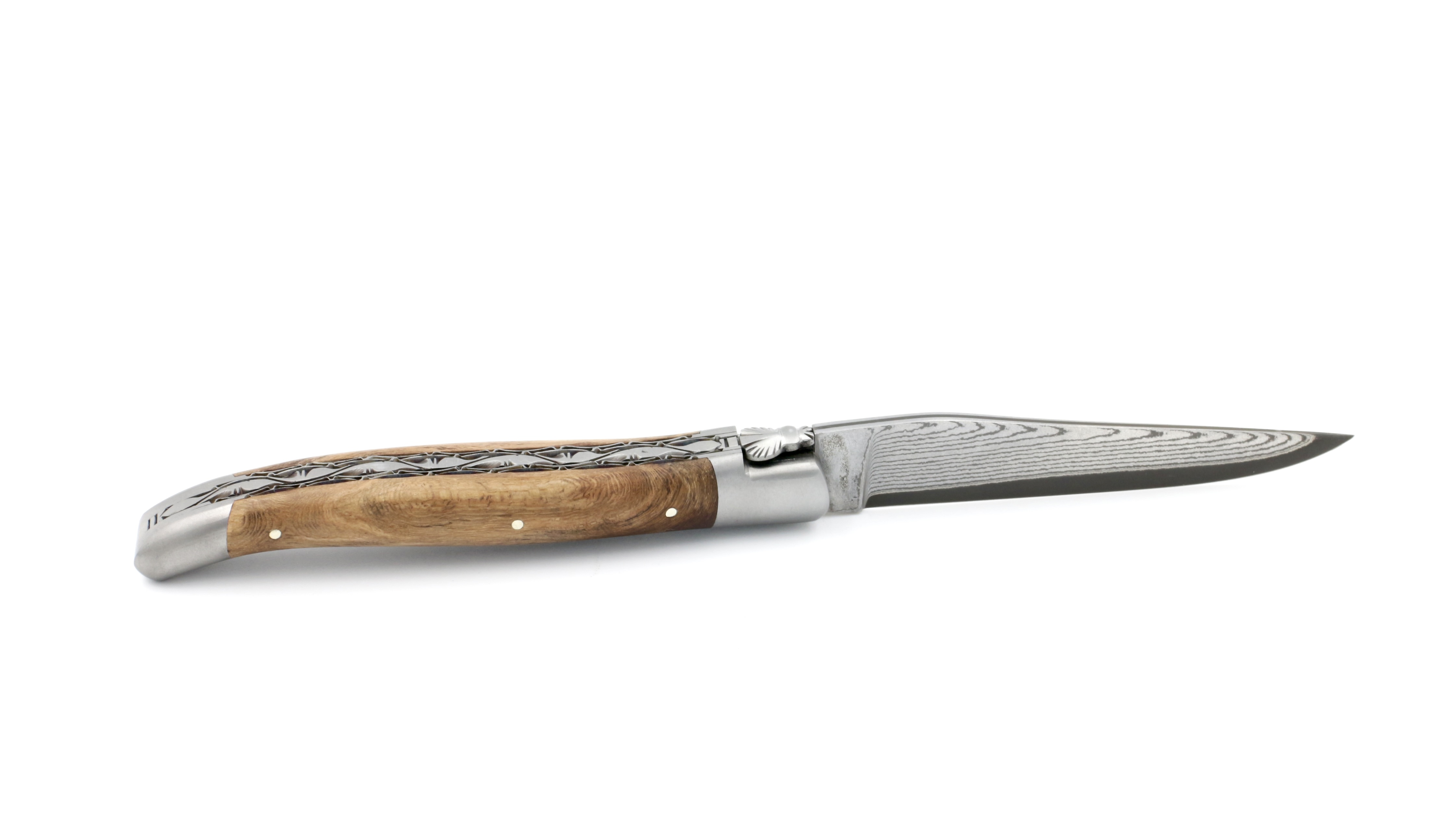 Laguiole en Aubrac jap. Damastklinge Weinstock Doppelplatine 12 cm