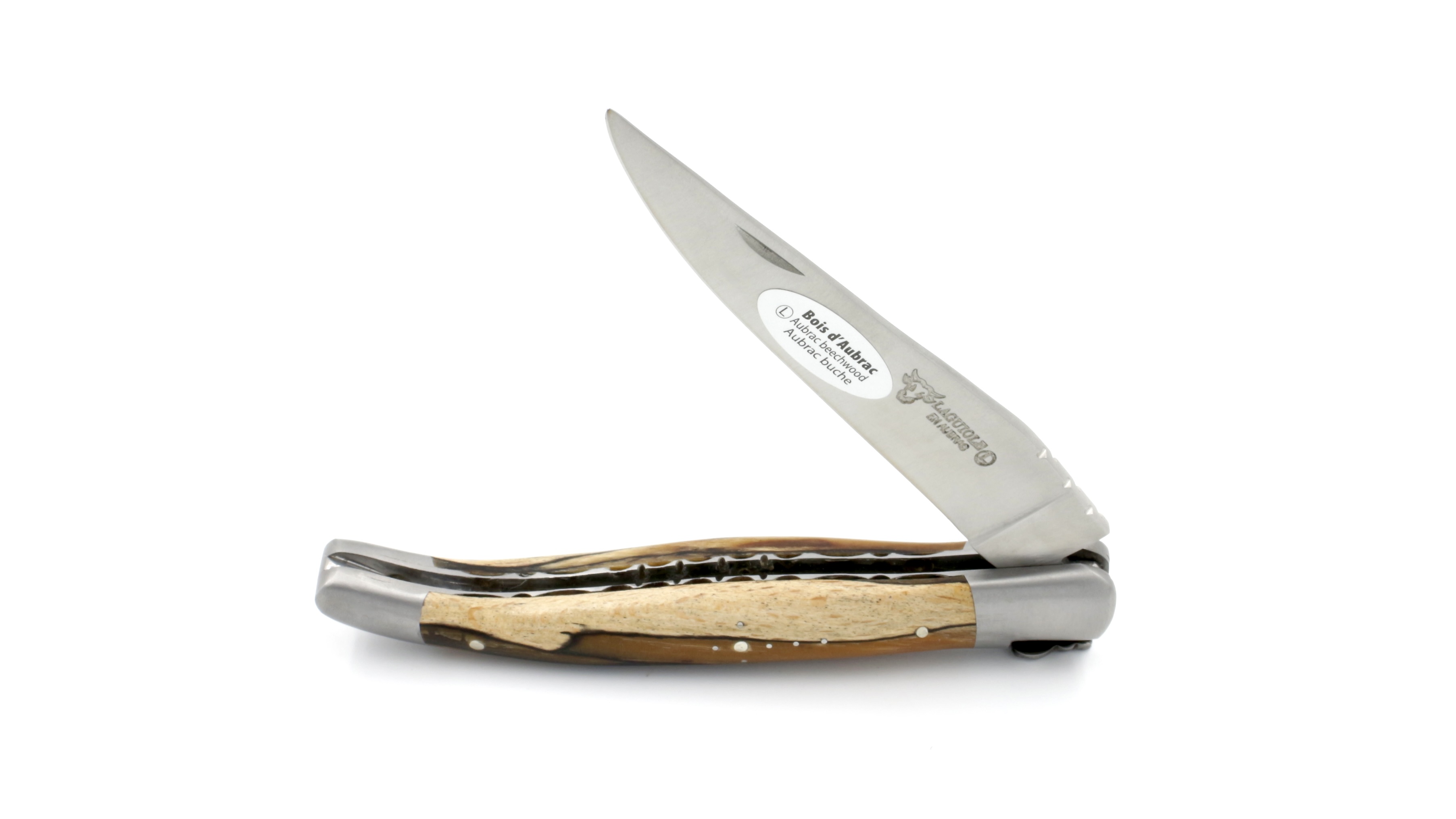 Laguiole en Aubrac  guillochierte Platine Aubrac Holz 12 cm