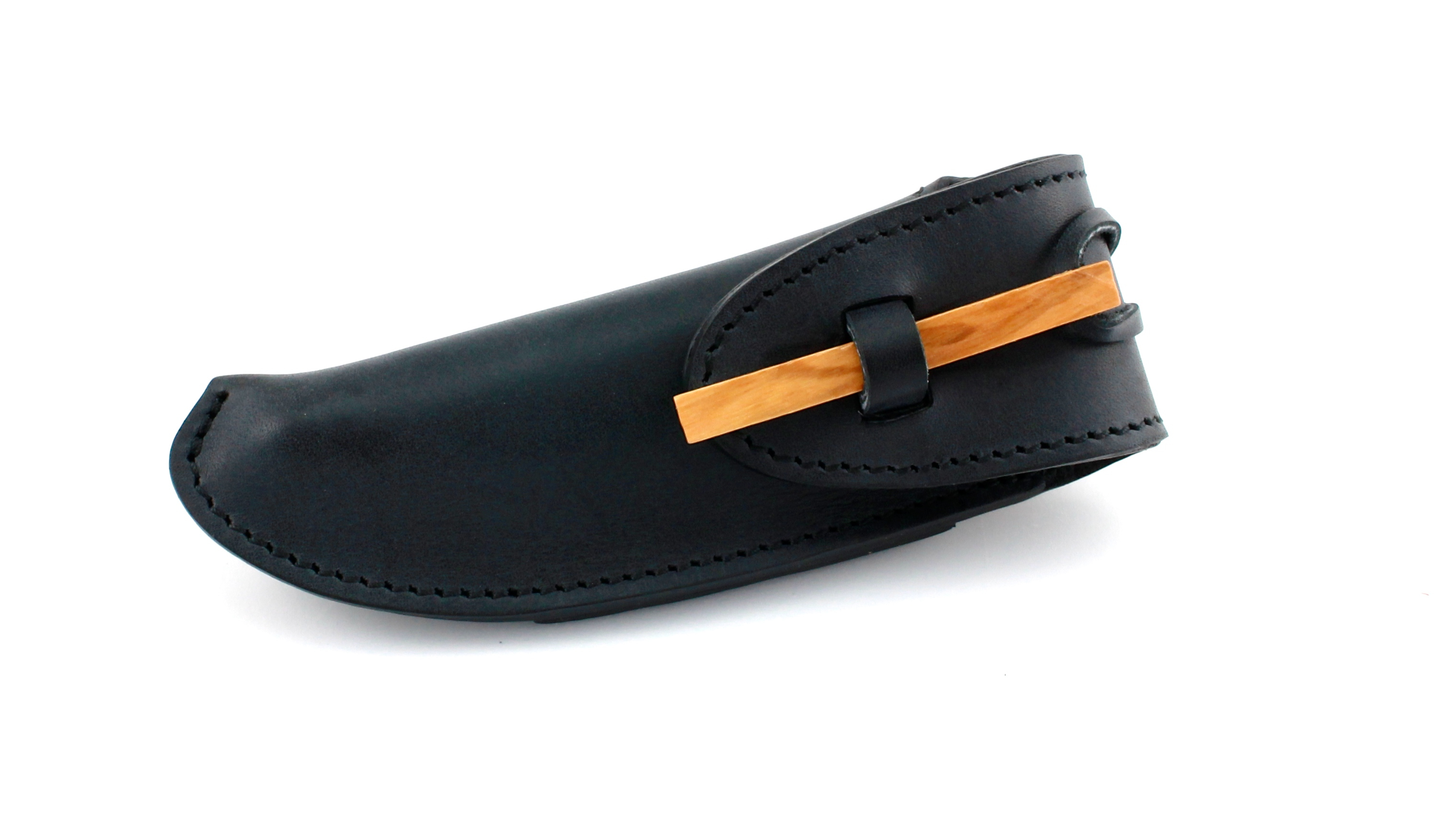Laguiole-Trappeur-12cm-noir Gürteletui Laguiole TRAPPEUR von Max Capdebarthes