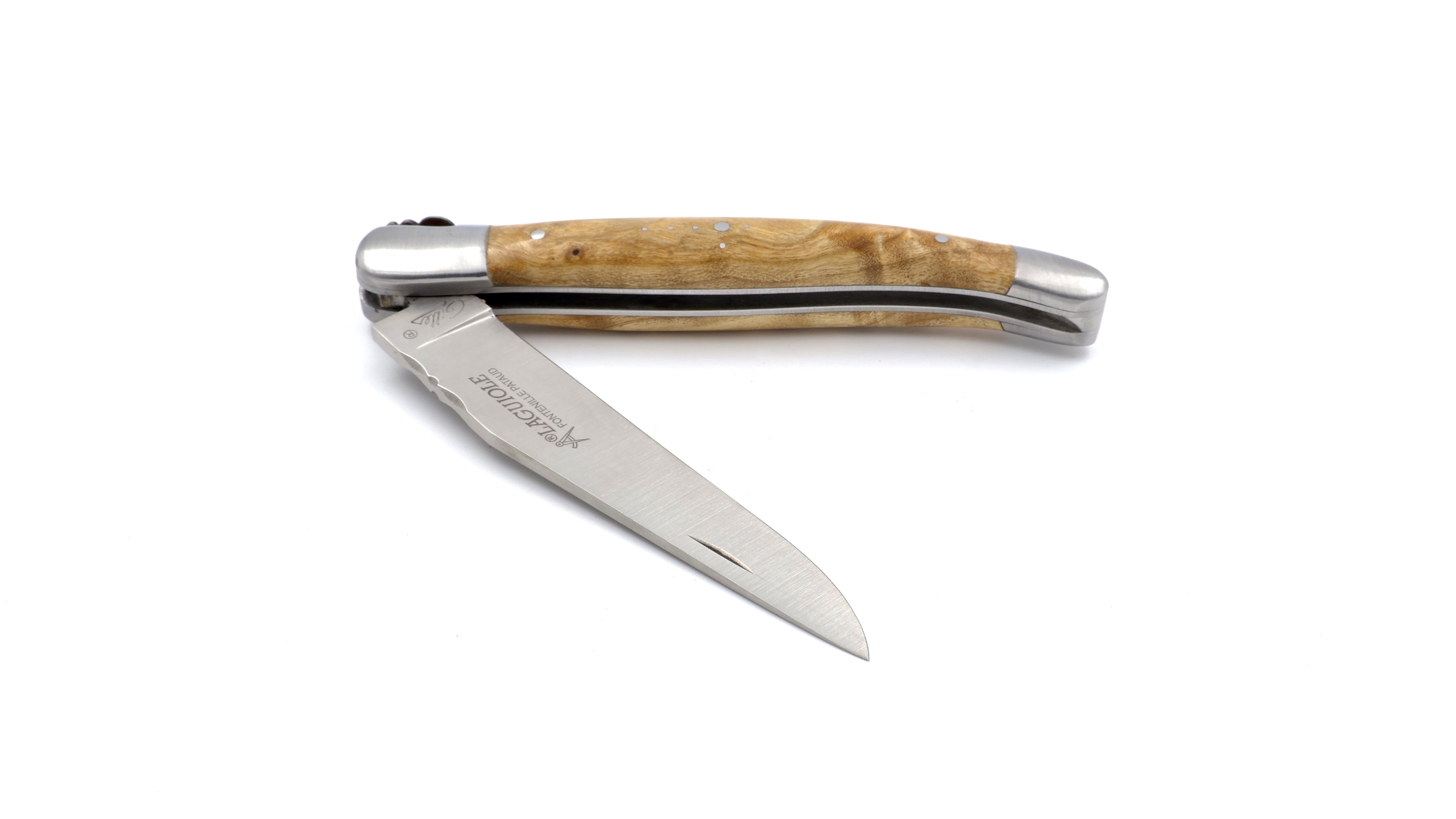 Fontenille Pataud Laguiole Messer traditionell Pappel Wurzelholz 12 cm  Fontenille Pataud Laguiole Messer traditionell Pappel Wurzelholz 12 cm