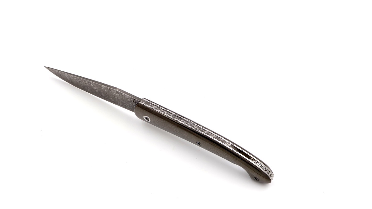 Atelier Odae Le PASSAGER carbonfiber damascus blade