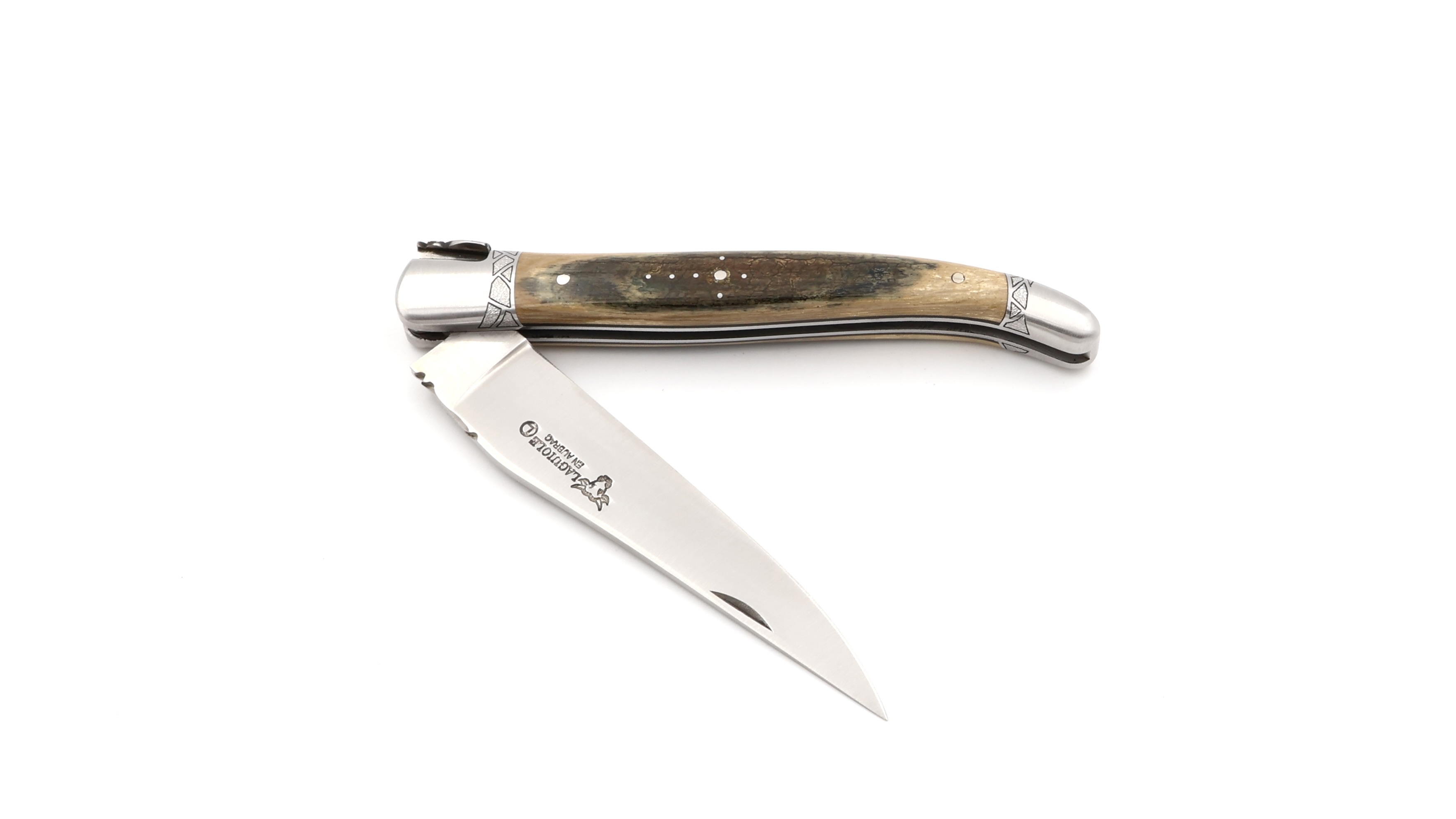 Meisterstück Laguiole en Aubrac dunkelgrüne Mammutelfenbein Kruste 12 cm 