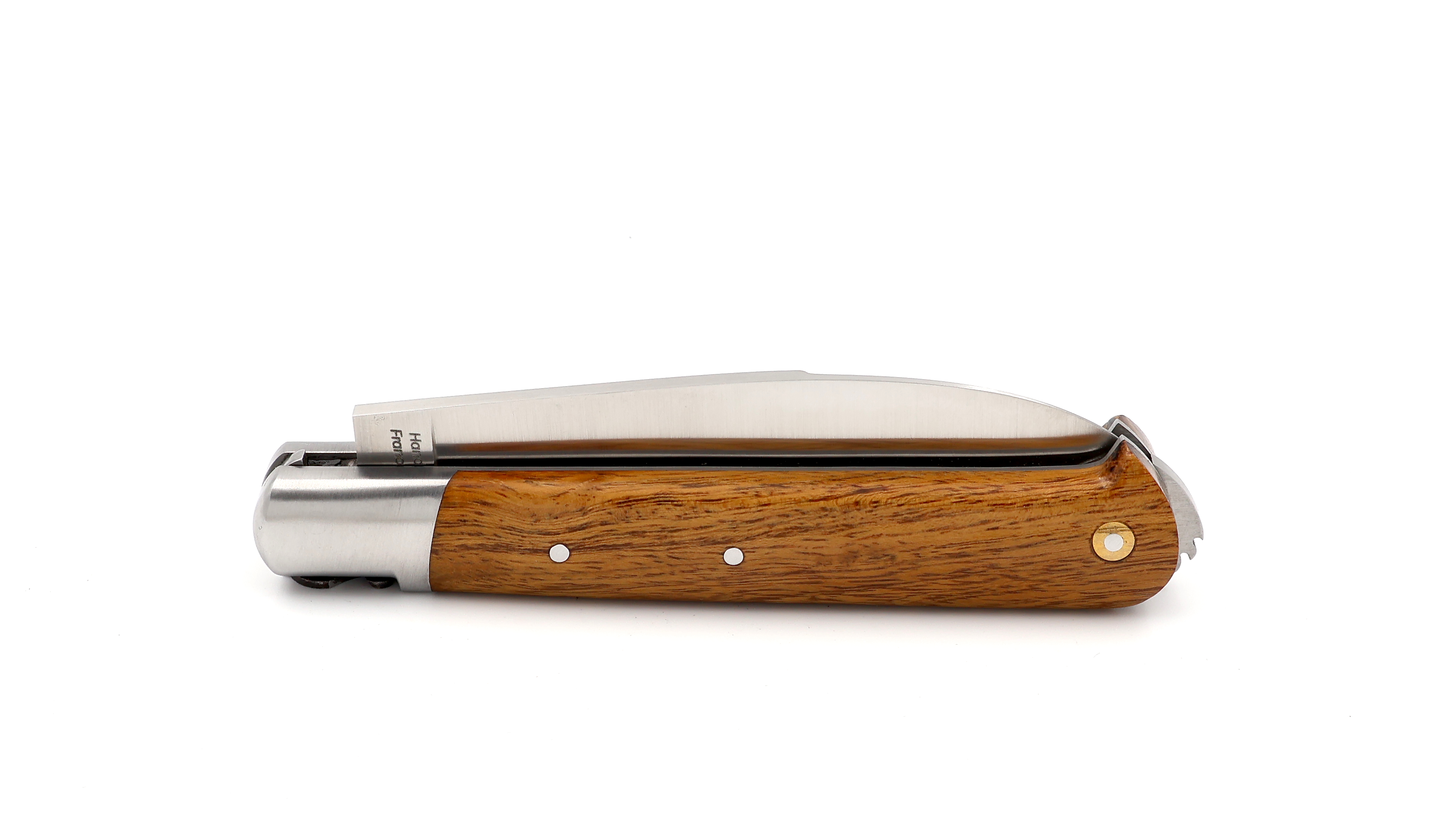 Fontenille Pataud 5 Coqs knife burl of iron wood