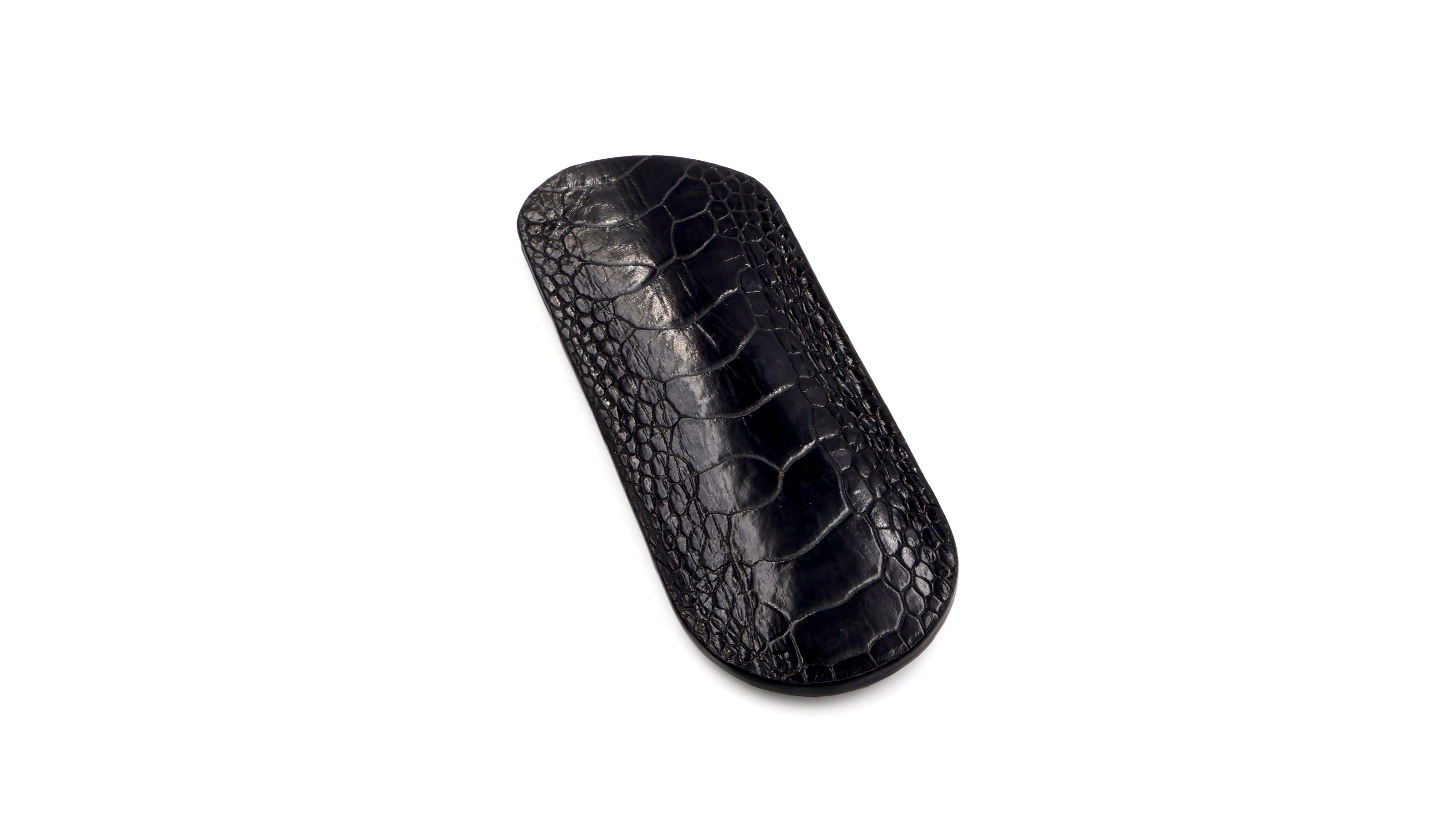 Atelier N°7 ostrichleg leather black 14 cm