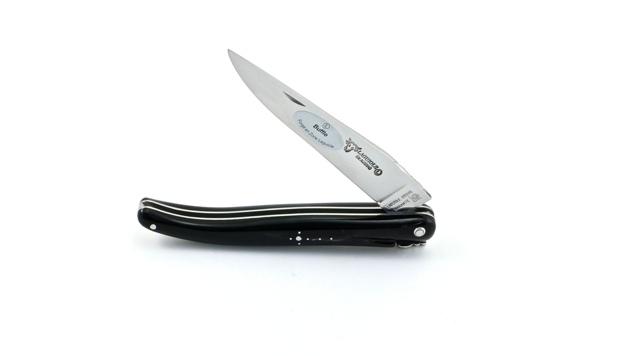 Laguiole en Aubrac buffalo horn full handle 12 cm