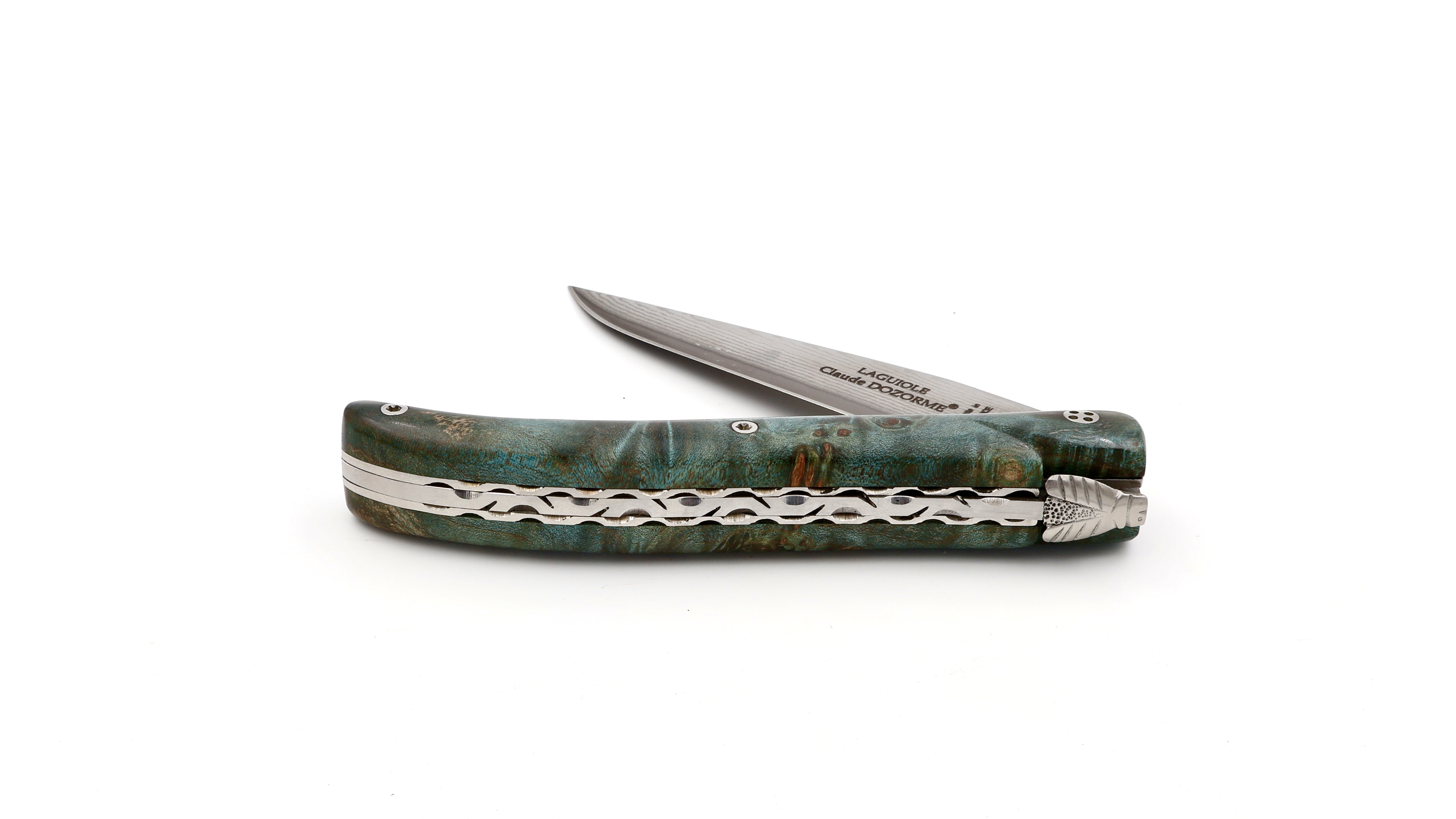 Claude DOZORME Laguiole maple burlwood 12 cm VG10 damascus