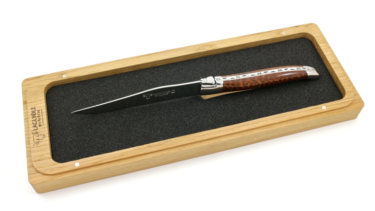 Laguiole en Aubrac Laguiole Steakmesser Amourette inklusive Holzbox