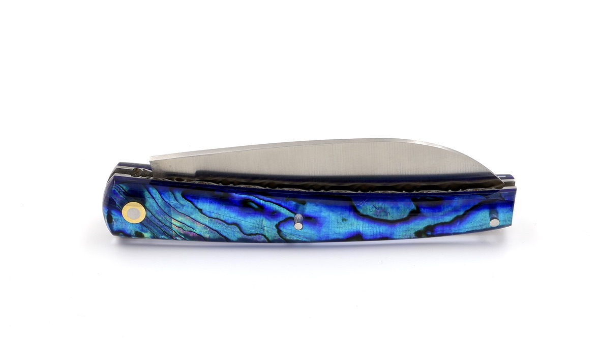 Liadou du Vallon® PETIT abalone blue chiseled 10,5 cm