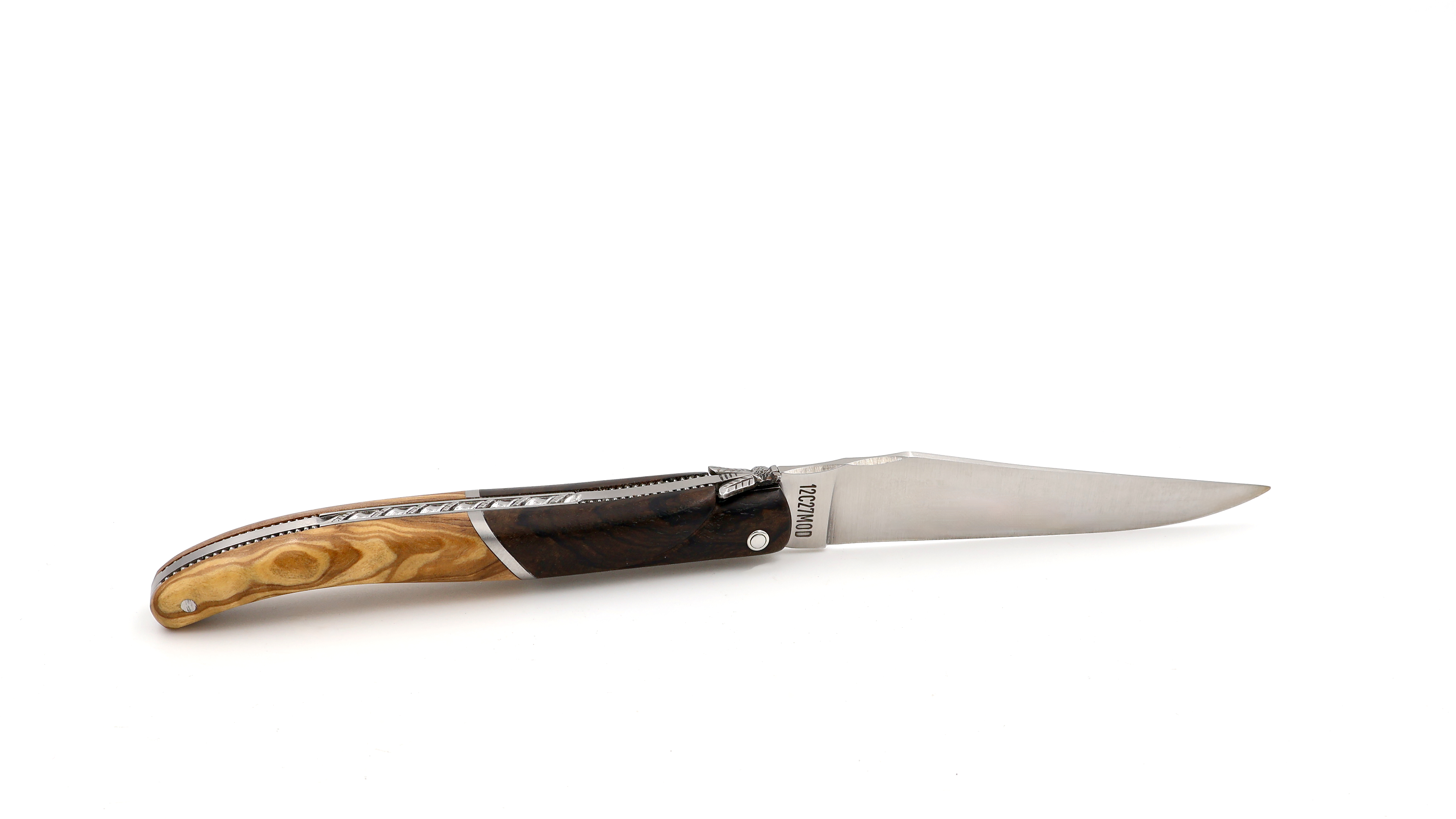 Laguiole en Aubrac Einzelstück PERLÉ Zirikote & Olive 12 cm