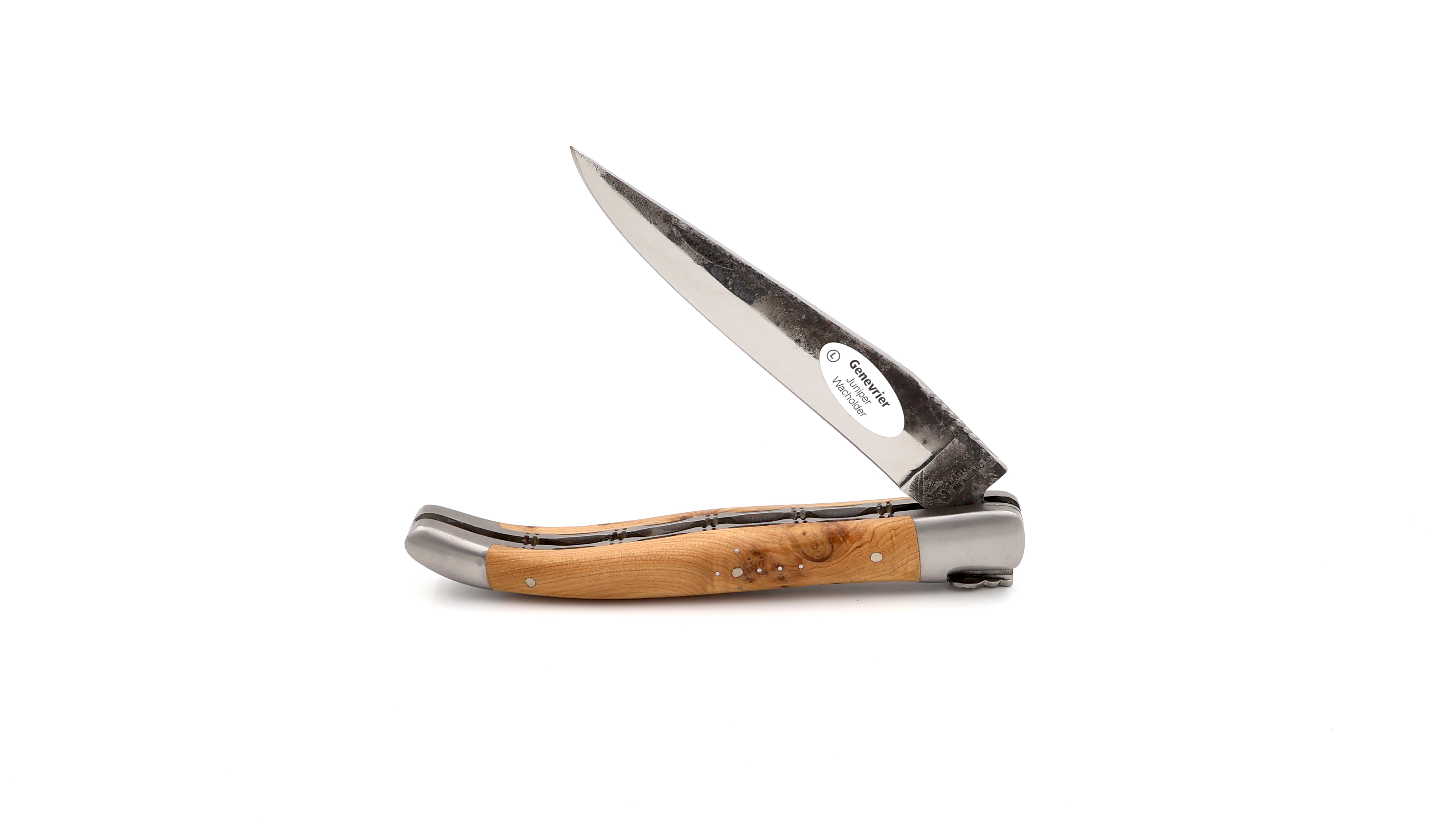 Laguiole en Aubrac Brut de Forge Wacholder Doppelplatine 12 cm