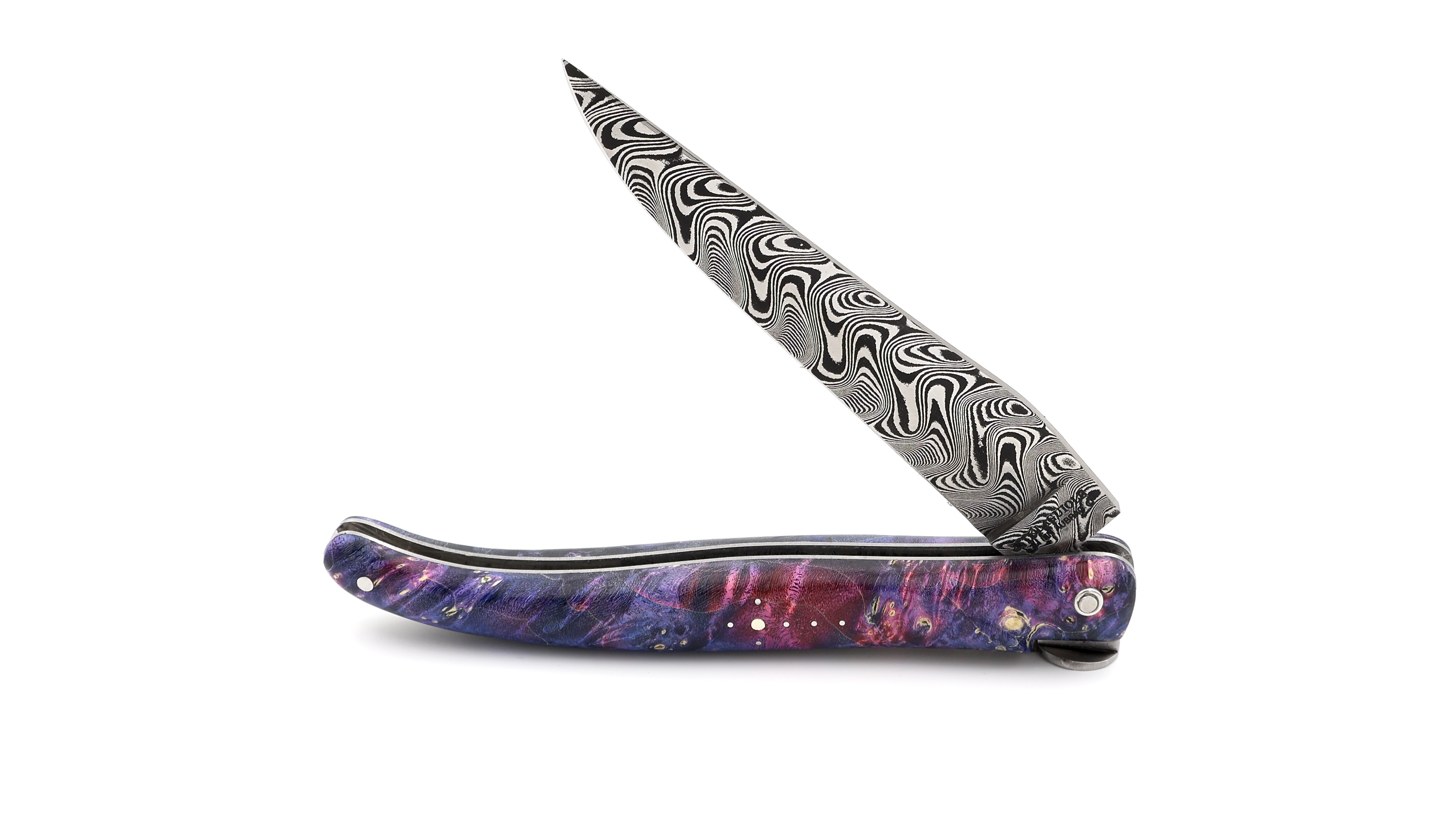 Laguiole en Aubrac Biene ERDE Holunder Wurzelholz DSC® Carbon Damastklinge 12 cm       Kopie