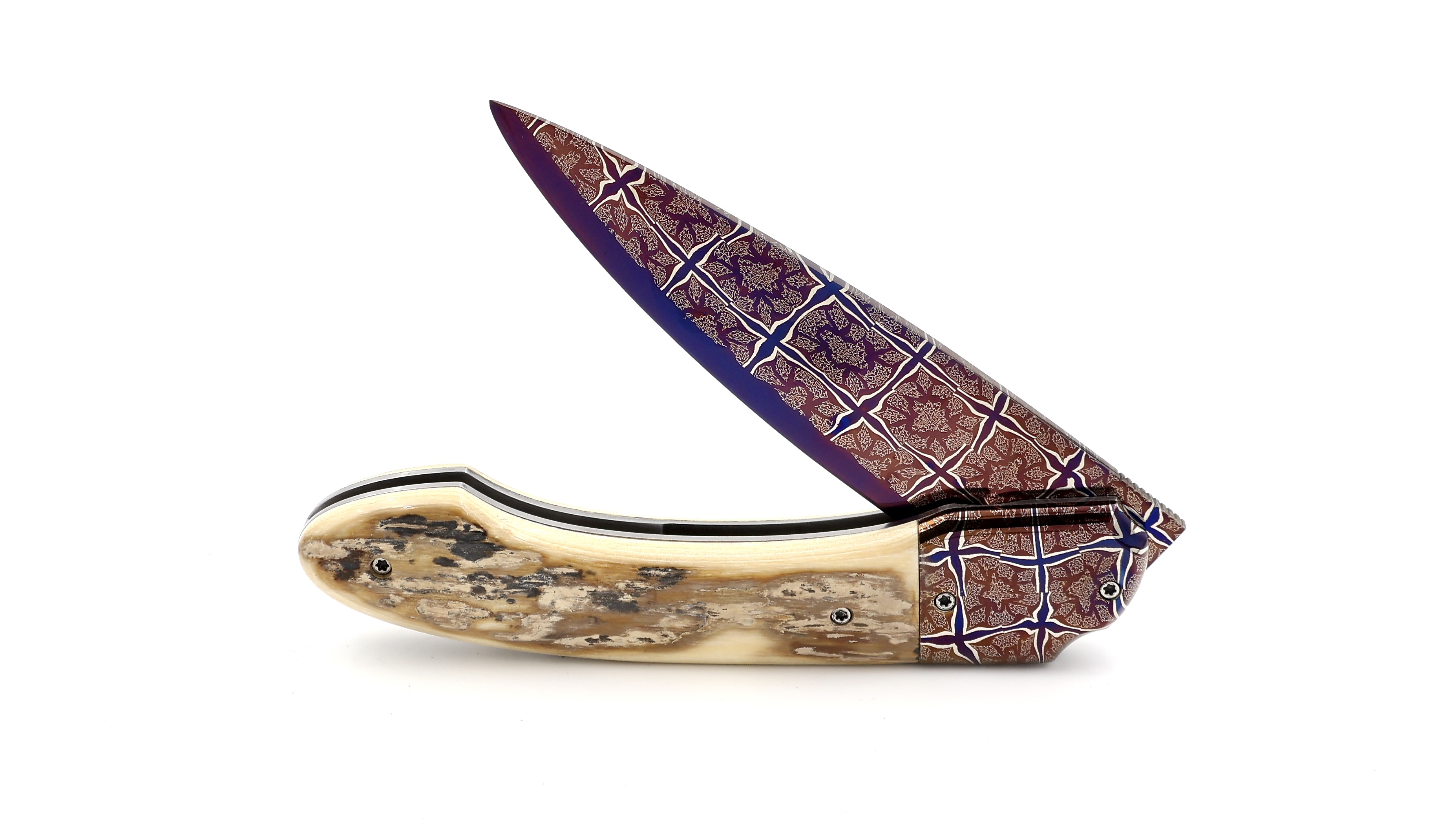 Philippe Soeuvre le Vault de lugny Mammutelfenbein gebleute Mosaikdamast Klinge   