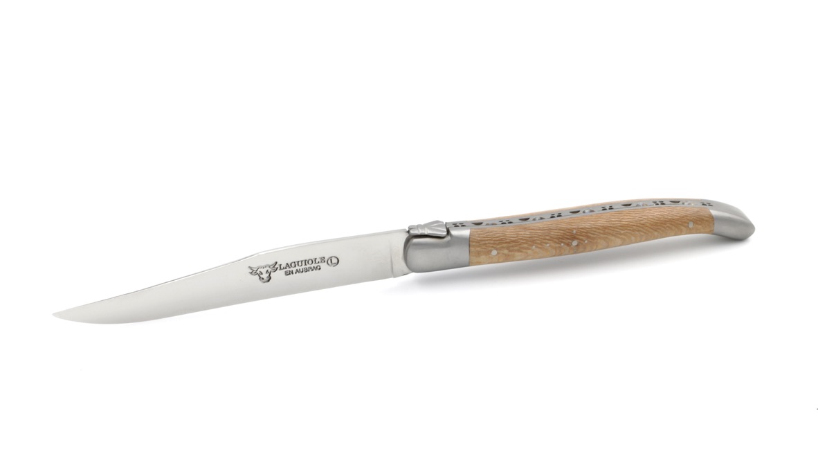 Laguiole en Aubrac Laguiole Besteck Set Platane 2 Messer 2 Gabeln