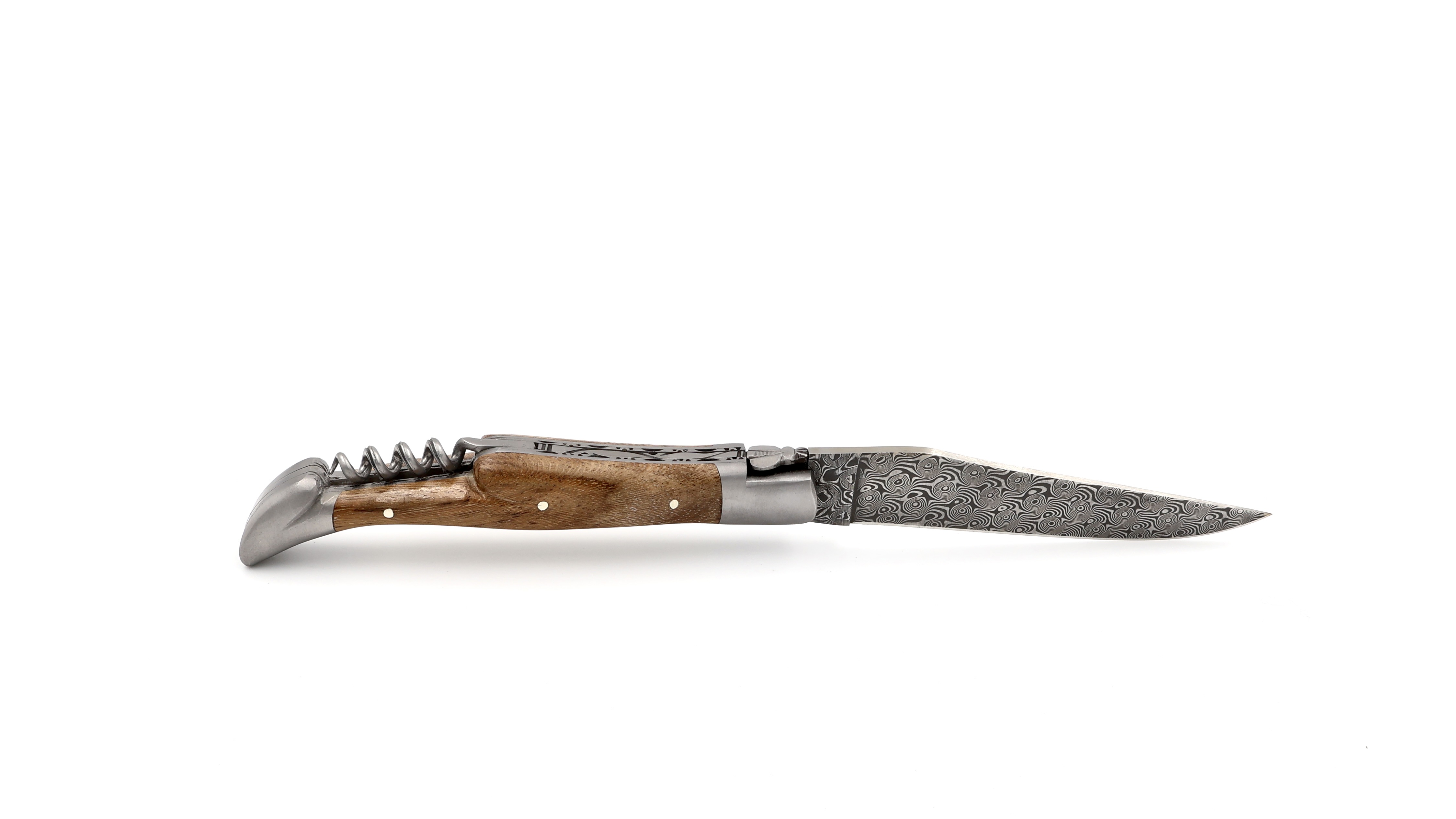 Laguiole en Aubrac Weinstock DSC® Rosendamast mit Korkenzieher Doppelplatine 12 cm  Laguiole en Aubrac Weinstock DSC® Rosendamast mit Korkenzieher Doppelplatine 12 cm