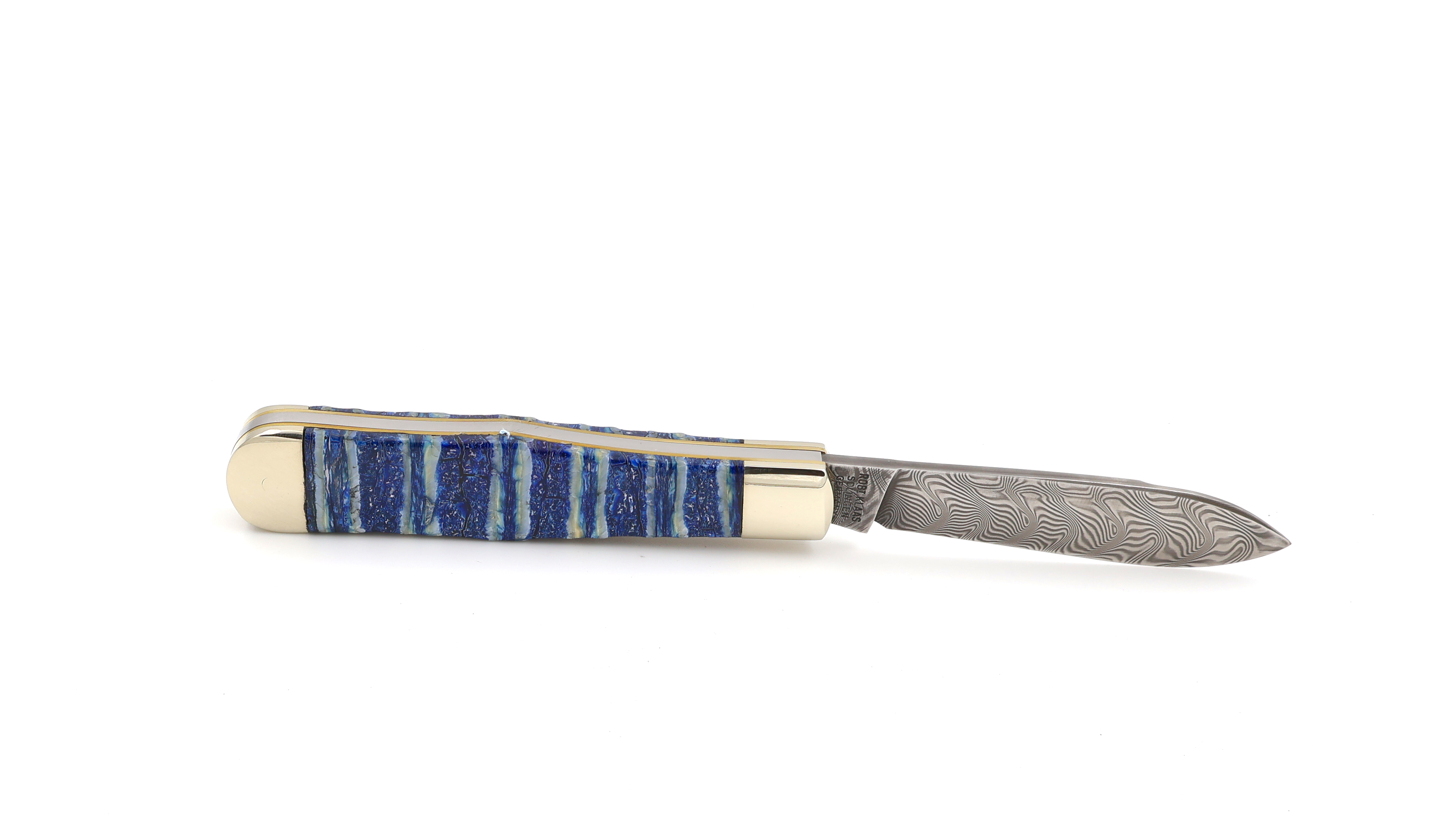 Robert Klaas Flaschen-Erl mammoth tusk stanless damascusblade