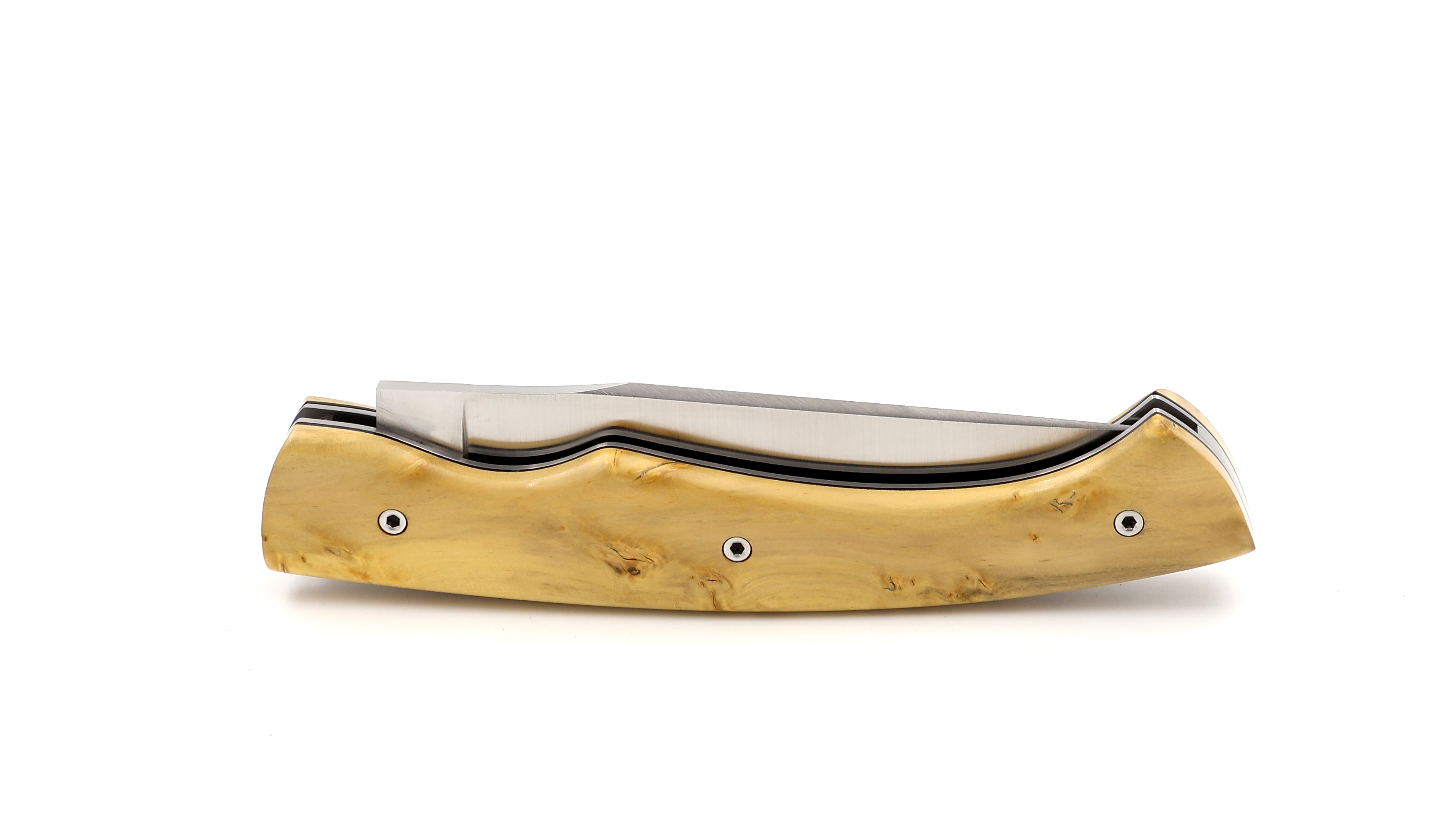 KLEOS folding knife LYKOS boxwood burl iced blade