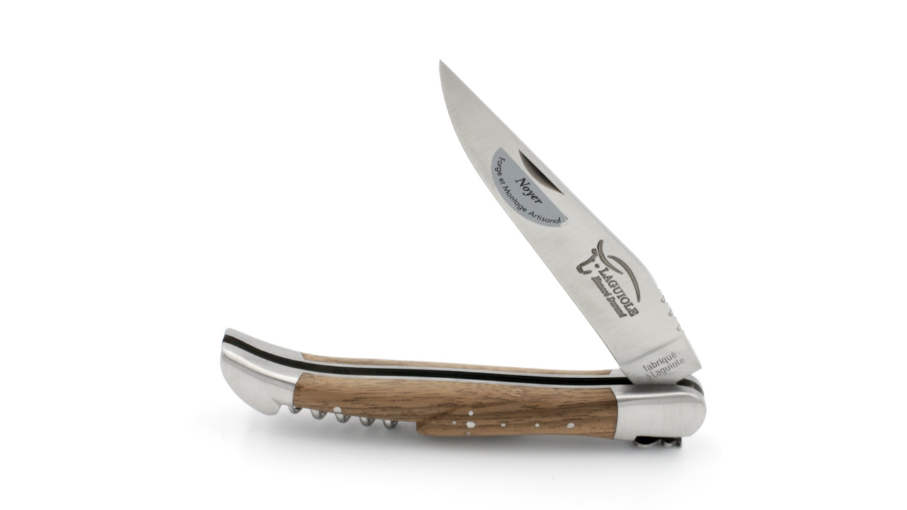 Honoré Durand Laguiole knife Prestige walnut corkscrew 12 cm mat