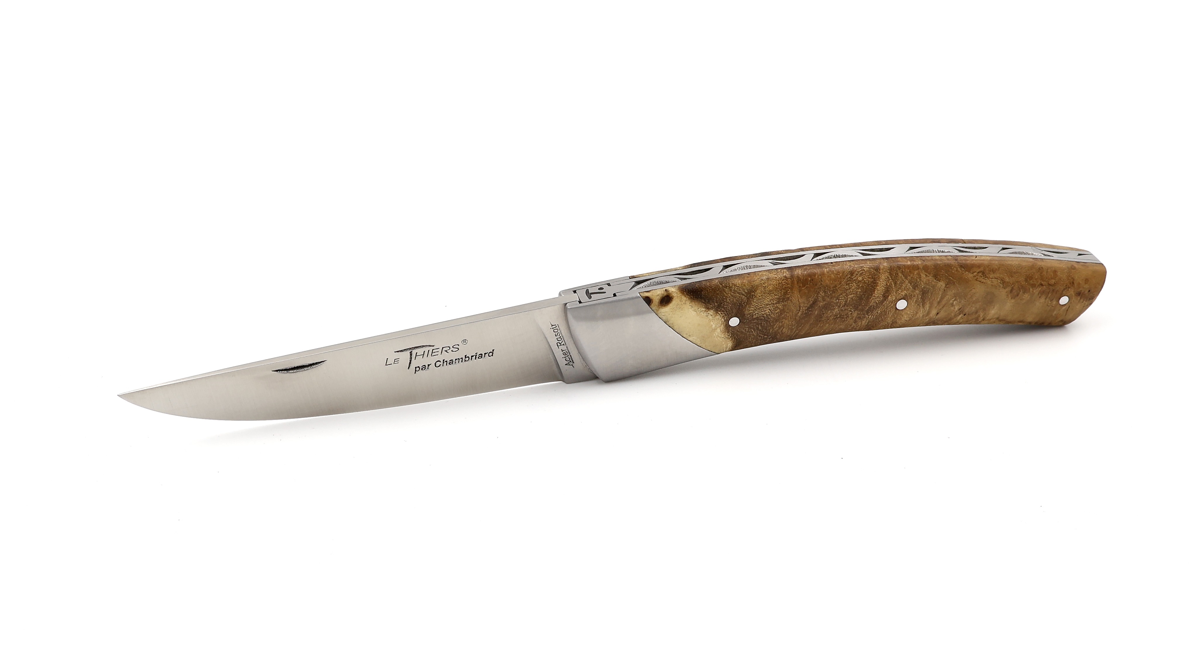 Chambriard Thiers knife COMPAGNON amboina burl