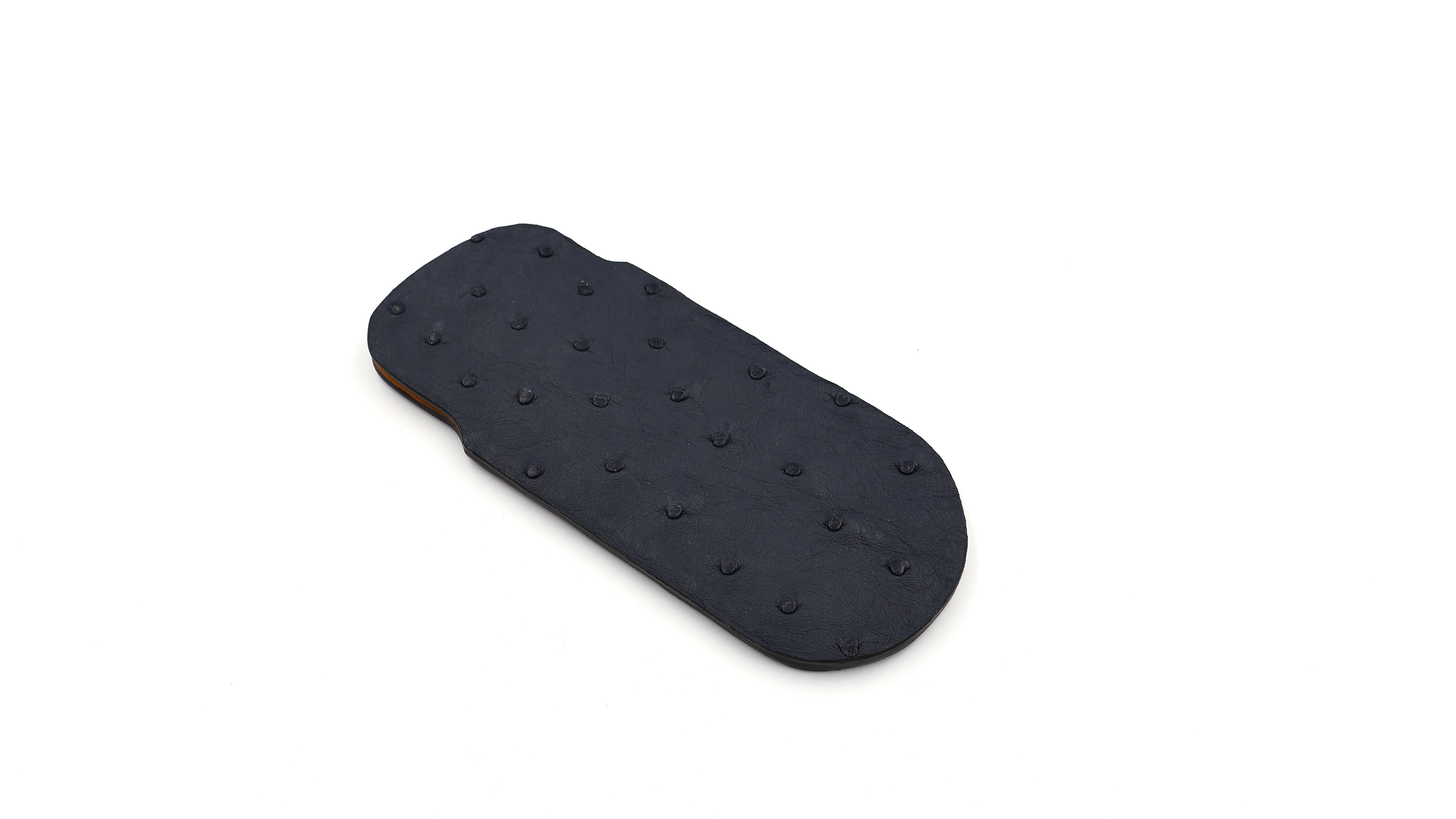 Atelier N°7 Stecketui Straussenleder dunkles blaugrau 14,5 cm       