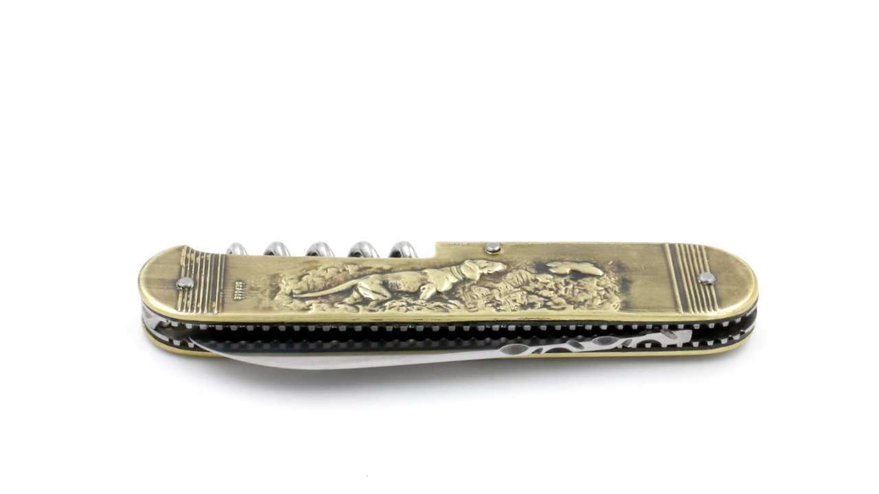 249P-Le-Chasseur-4 Sujet Couperier-Coursolle PRESTIGE Jäger 10,5 cm mit Korkenzieher