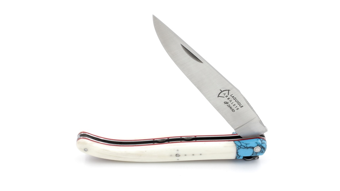ARBALETE G. David  Laguiole knife türkisstone/ bone 12 cm