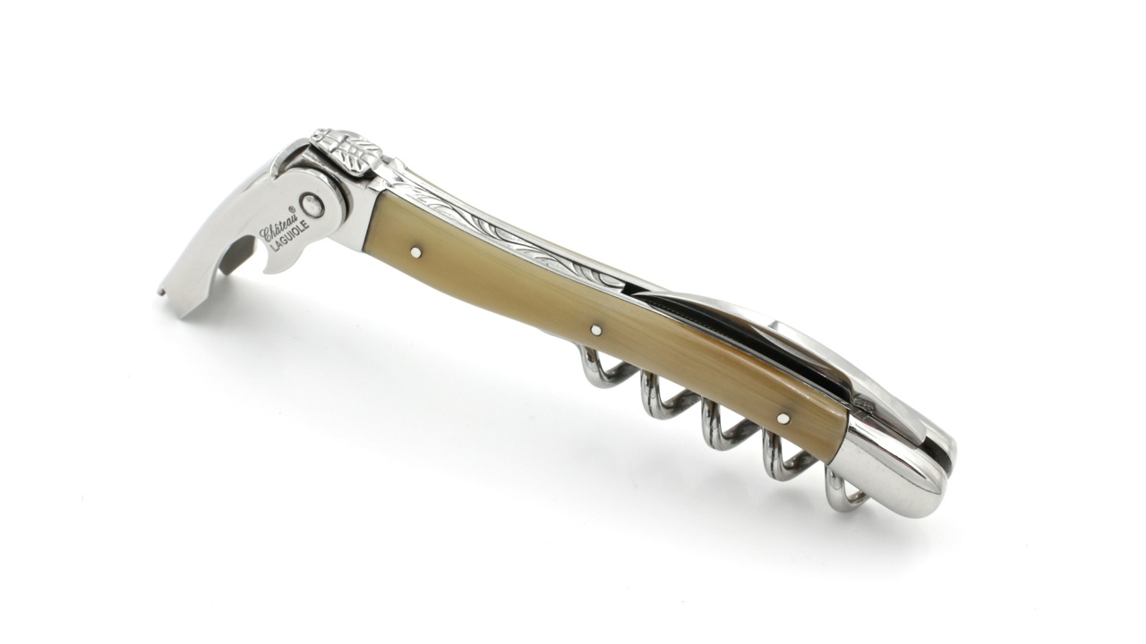 CLCL3002-4 Château Laguiole wine opener CLASSIC horn tip