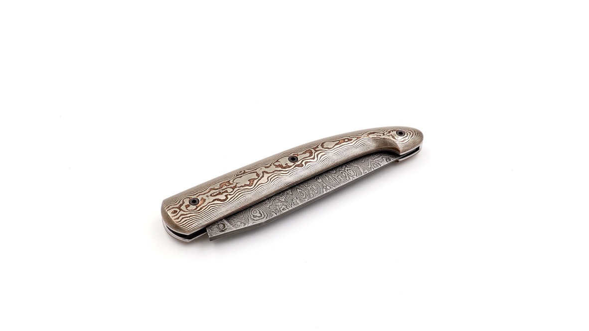 Atelier Odae Le PASSAGER mokume-gane damascus blade