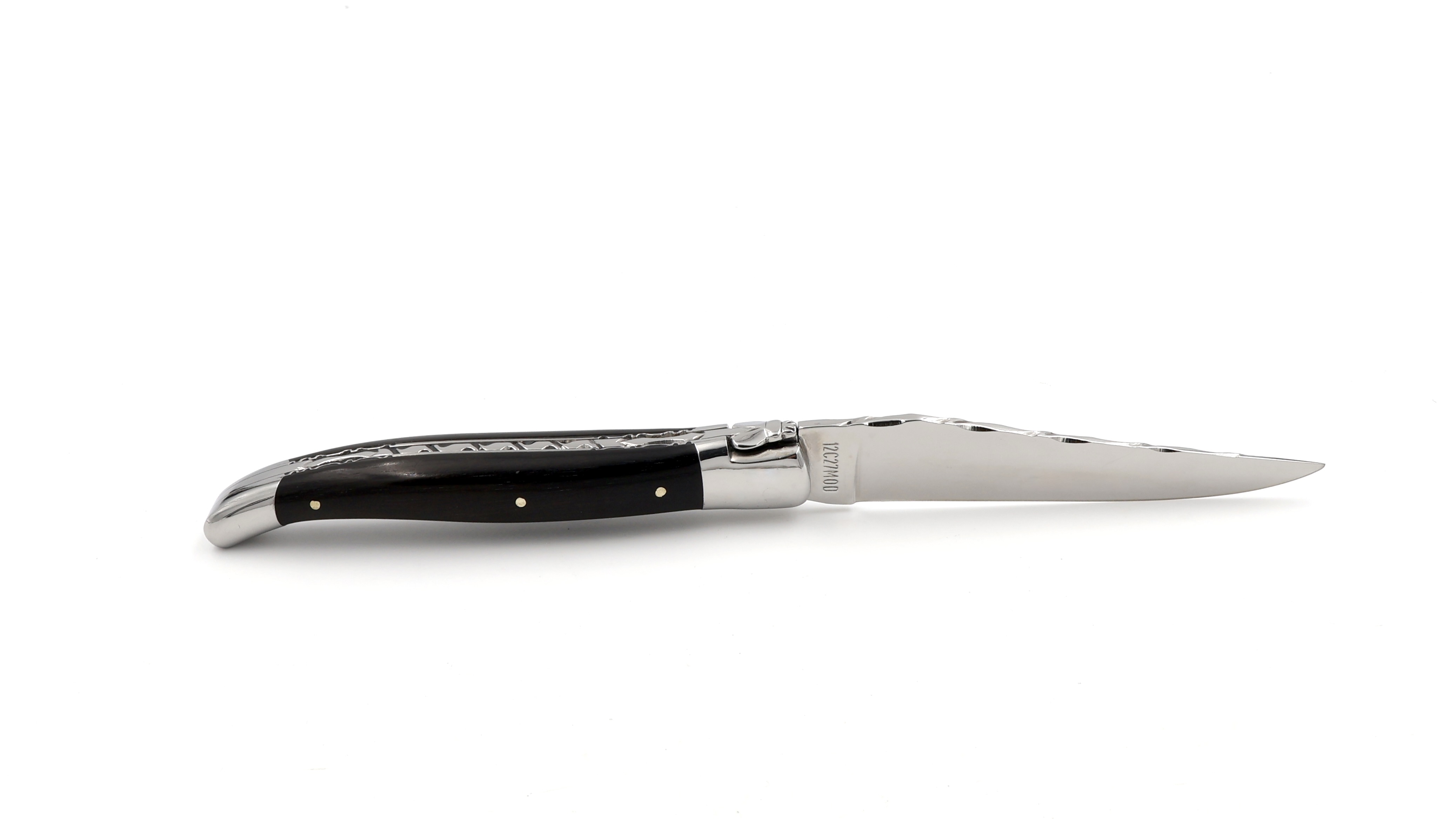 Laguiole en Aubrac komplett guillochiert Ebenholz 12 cm 