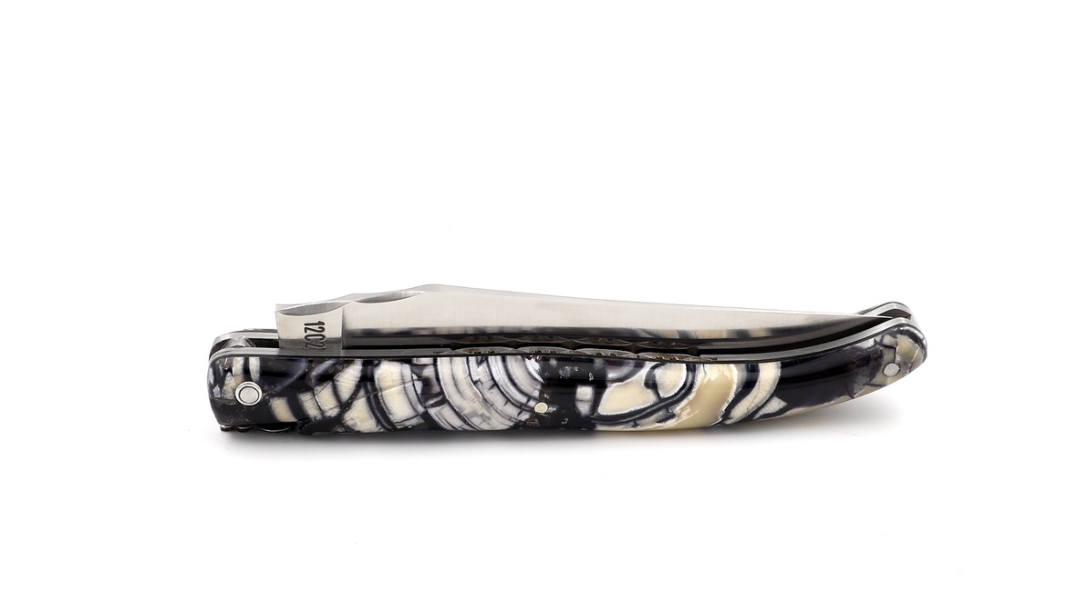 Laguiole en Aubrac Mammutelfenbein Nougatine massiv Doppelplatine 12 cm