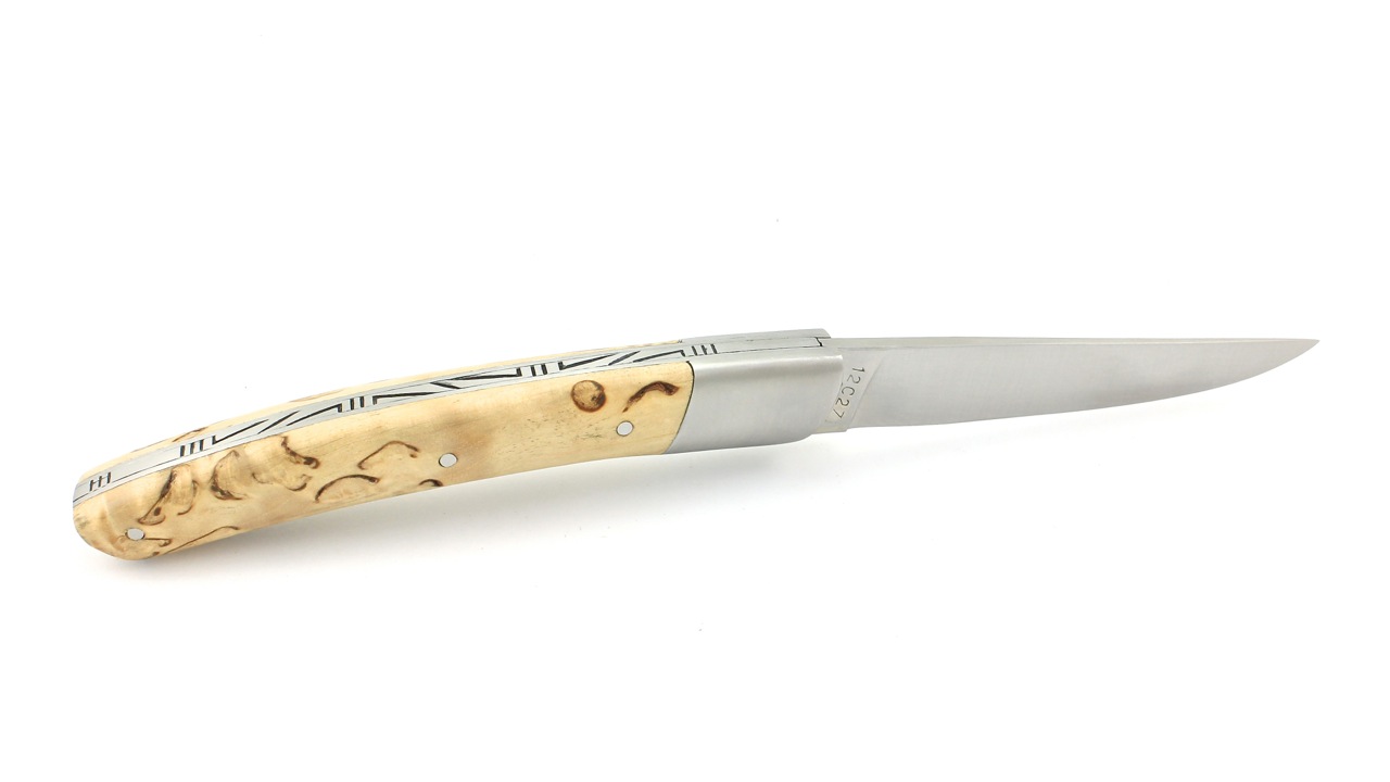 AU SABOT THIERS knife 12 cm birch wood