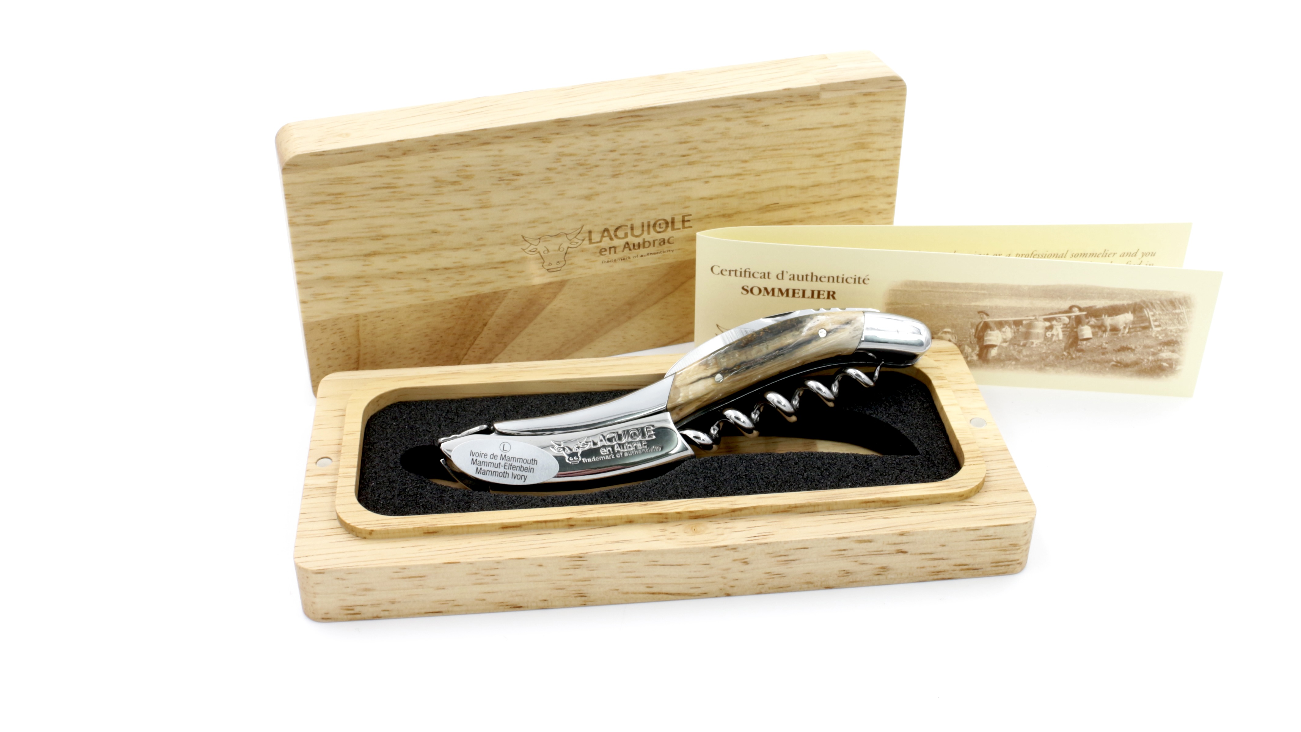 Laguiole en Aubrac Laguiole Sommelier knife Mammout croute
