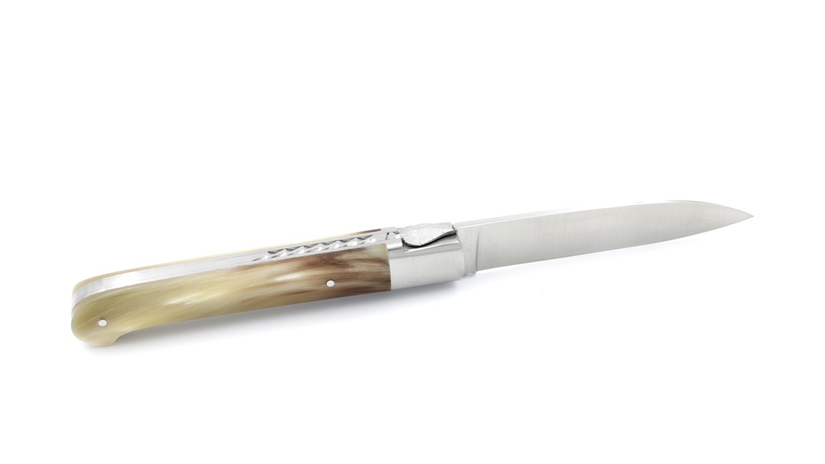 Sauveterre knife chiseled horn tip