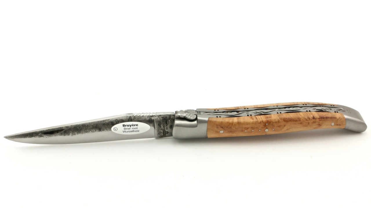 Laguiole en Aubrac Brut de Forge Bruyère Doppelplatine 12 cm