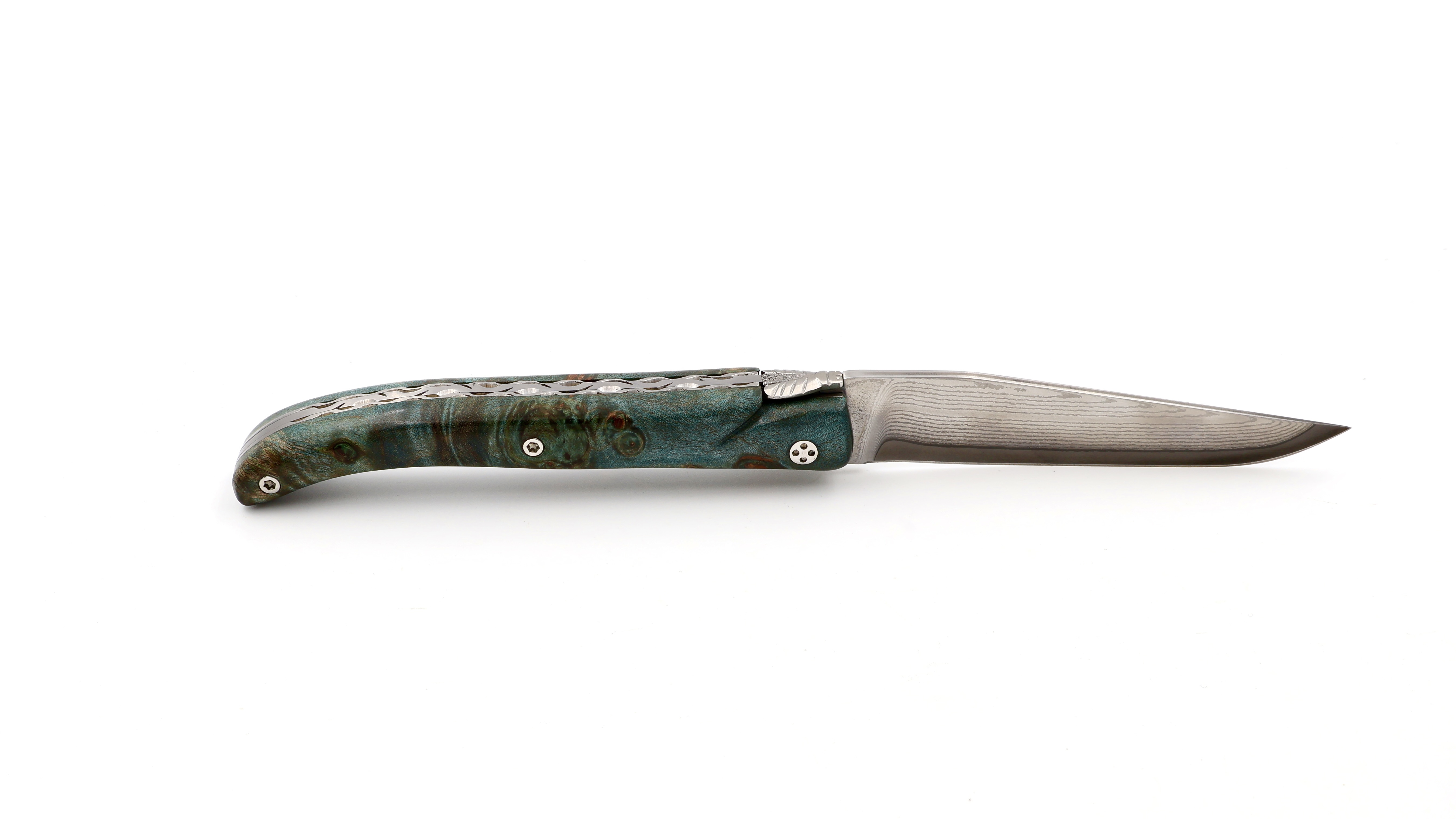Claude DOZORME Laguiole maple burlwood 12 cm VG10 damascus