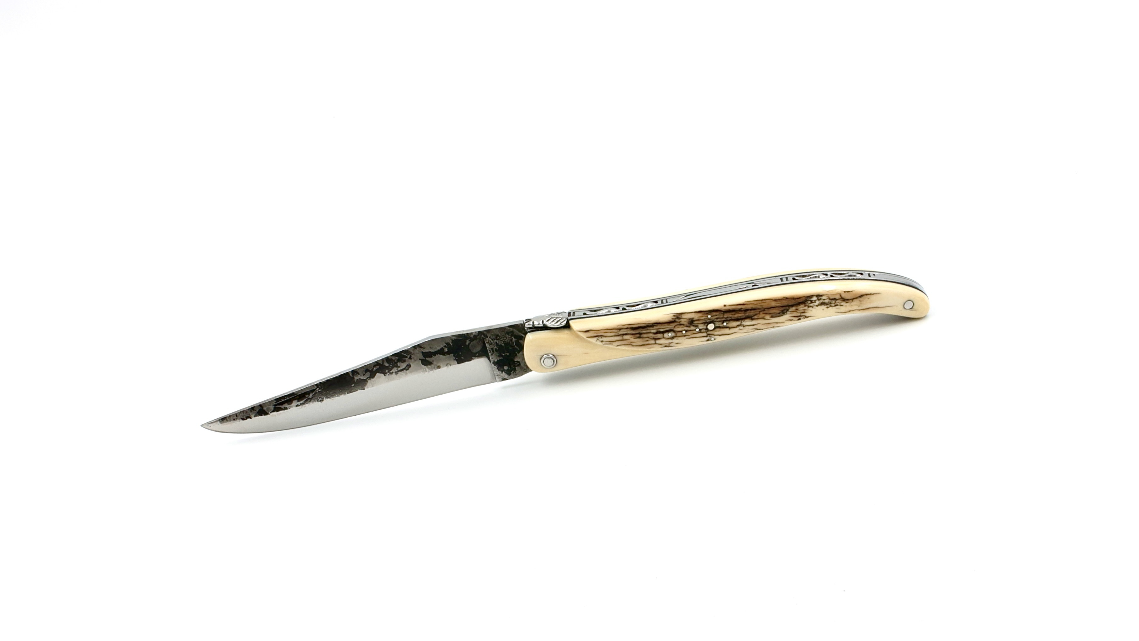 Laguiole en Aubrac Brut de Forge Mammutelfenbein Kruste massiv 12 cm