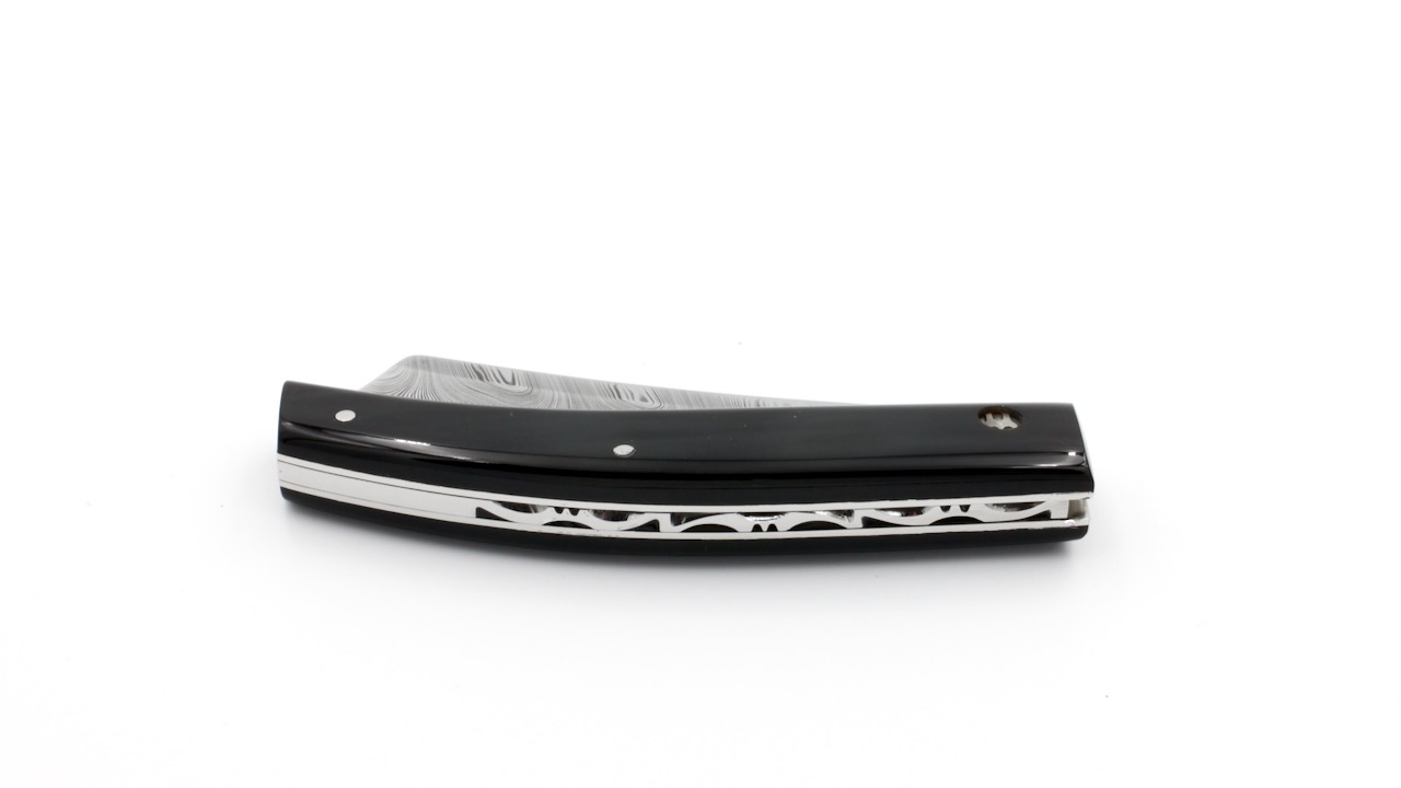 Saladini knife RASOLINO buffalo horn damascus 